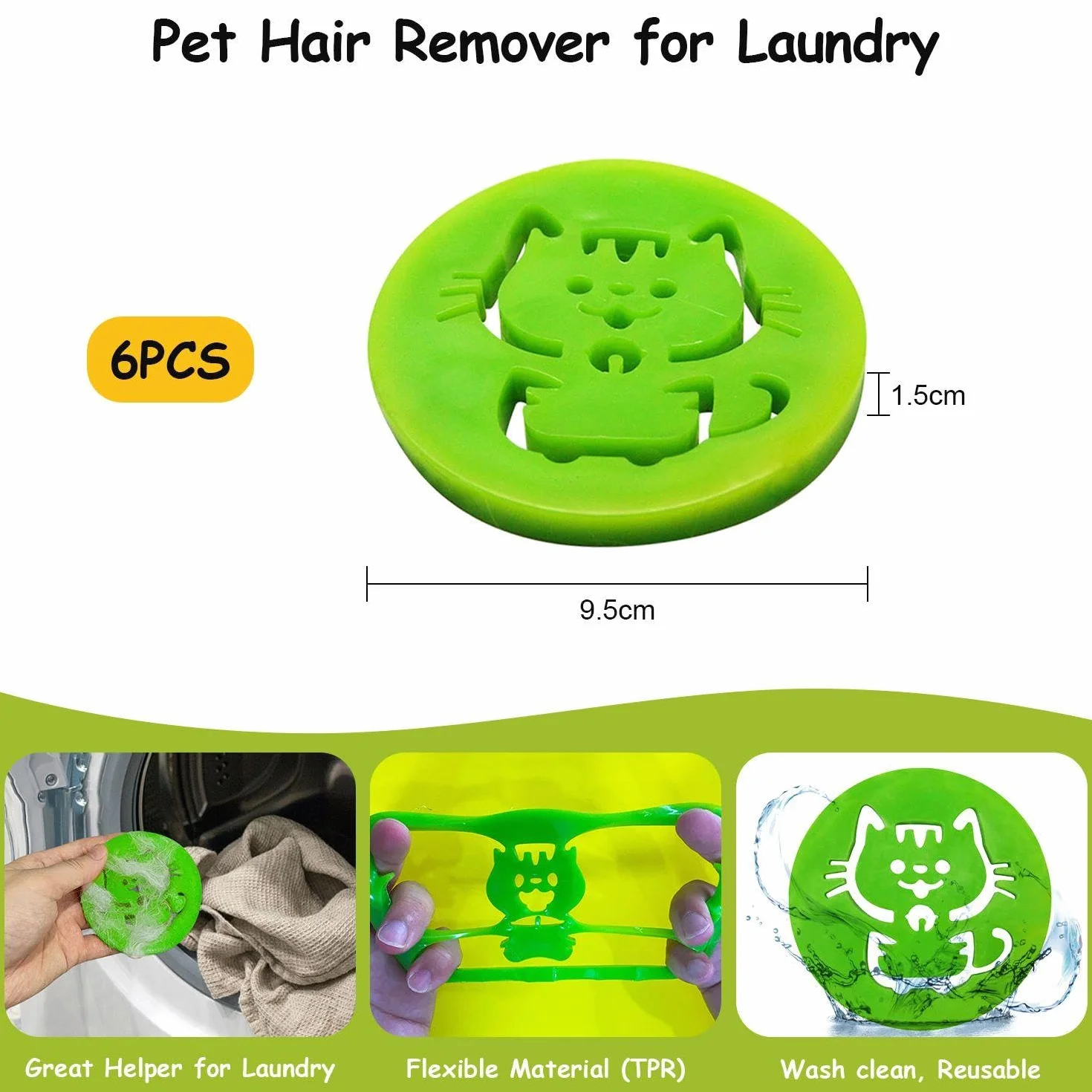Épilateur pour Animaux de Compagnie en Forme de Chat, Piège à Poils Portable, Bâton de Cheveux