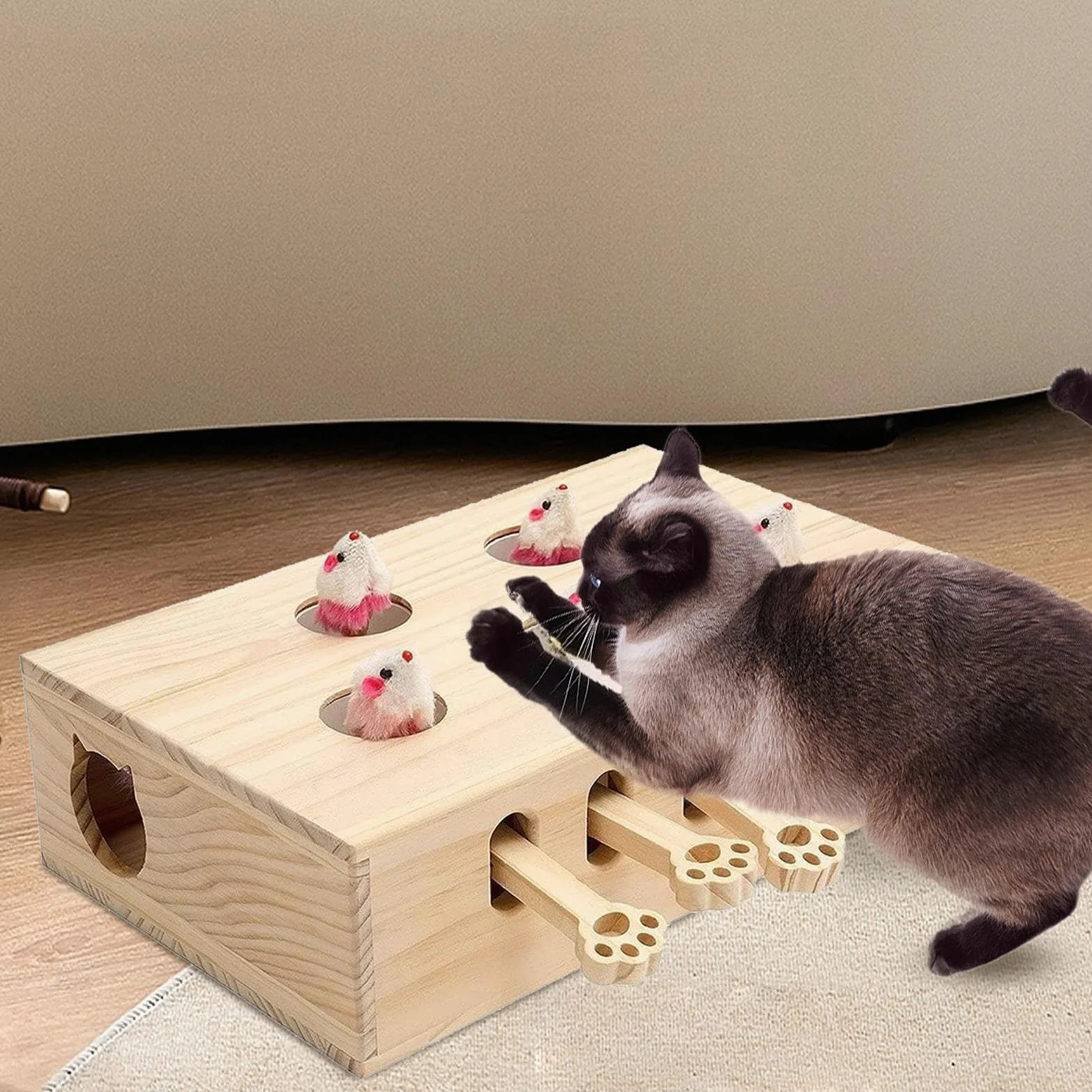 Jouet Pour Chat Chasse Souris Jouet interactif Pop Play avec la simulation | chat pour l'exercice et le actif des chats et des chatons d'intérieur