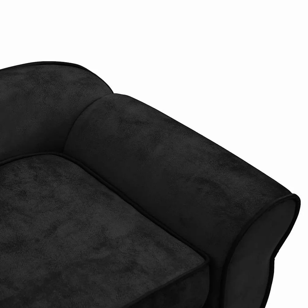vidaXL Canapé pour Chien Noir 72x45x30 cm Peluche