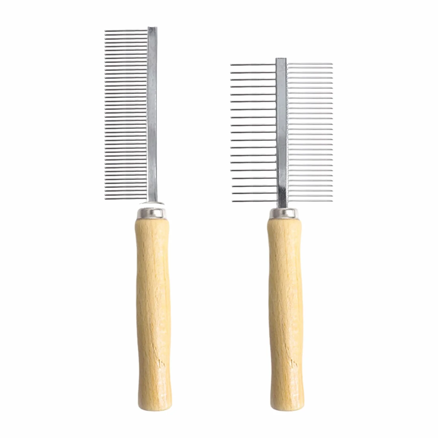 2 Morceaux en Peigne pour Animaux De Compagnie en Acier Inoxydable, Matériau De Zoo, Crête D'Épilation, Outils De Trésorerie De Cheveux.