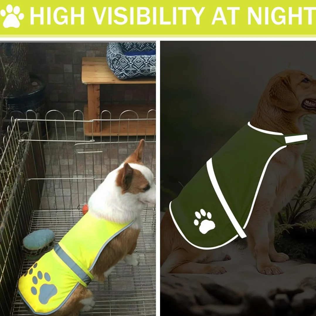 Gilets de sécurité réfléchissants haute visibilité pour chien imperméable taille M