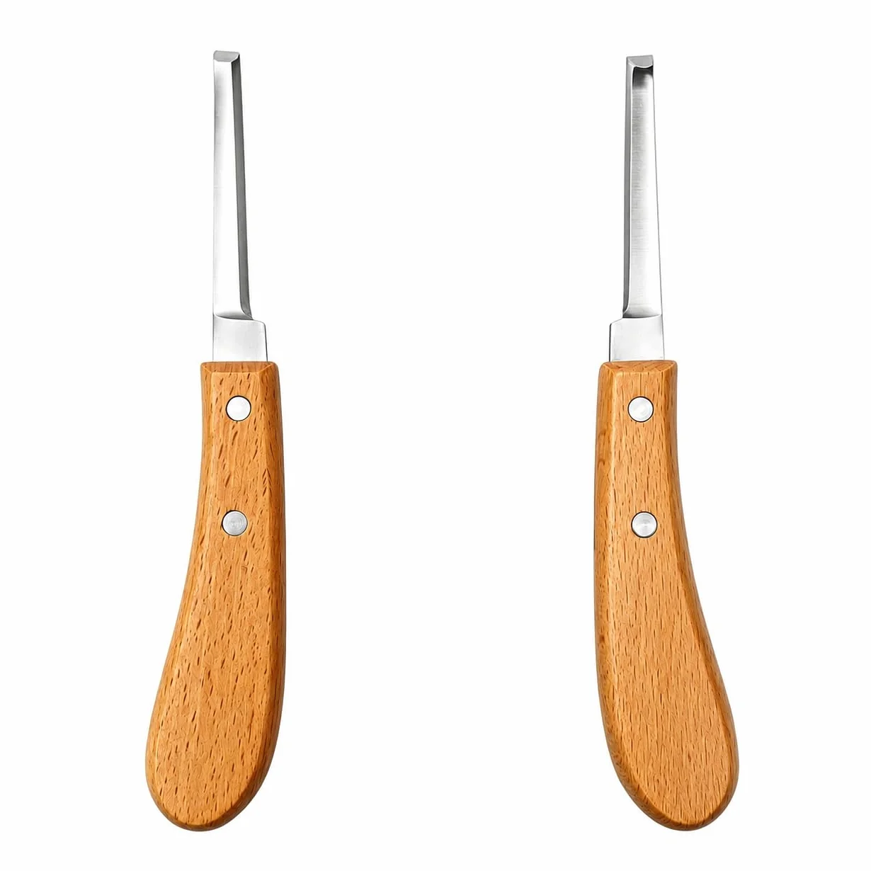 2PCS Rénette Professionnelle à Lame Double, Couteau à Sabot Haute Résistance Plus Aiguisé, Couteau à Sabot Pointu, Outil De Couteau De Sabot Durable pour Bétail, Cheval, Bovin