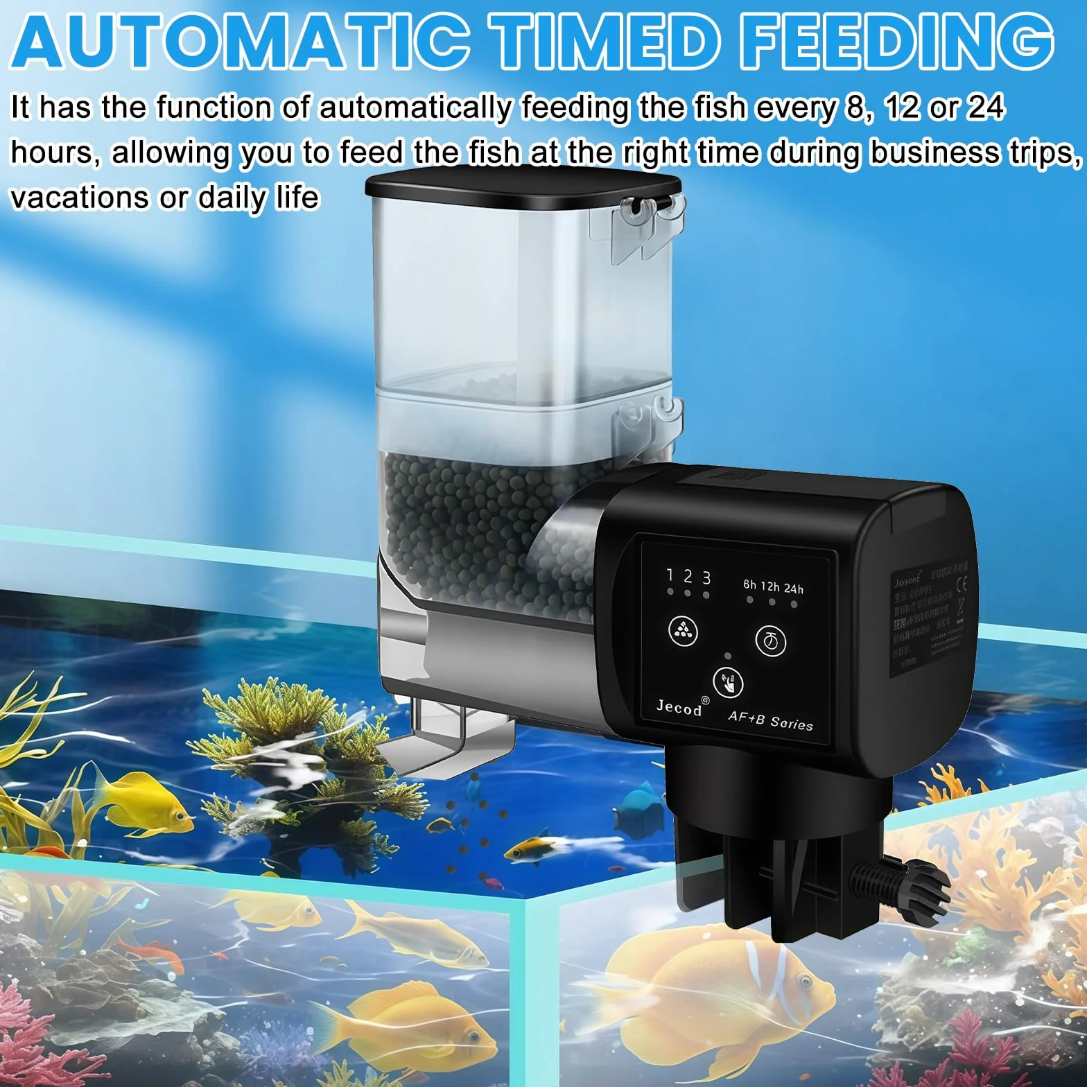Distributeur automatique de nourriture pour aquarium Sporgo 250 ml réglable