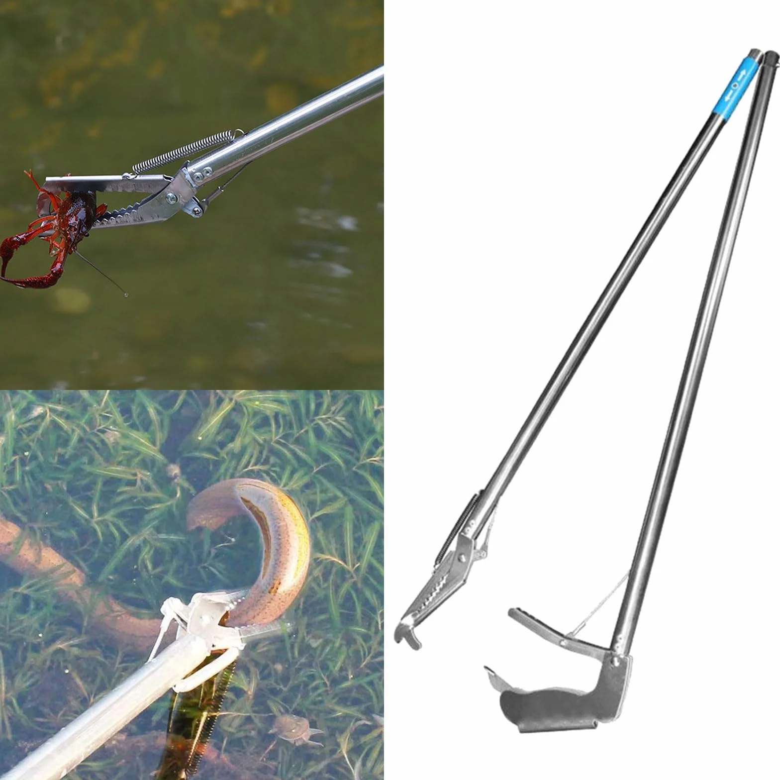 Pince à serpent pliable en acier inoxydable 120 cm pour reptiles