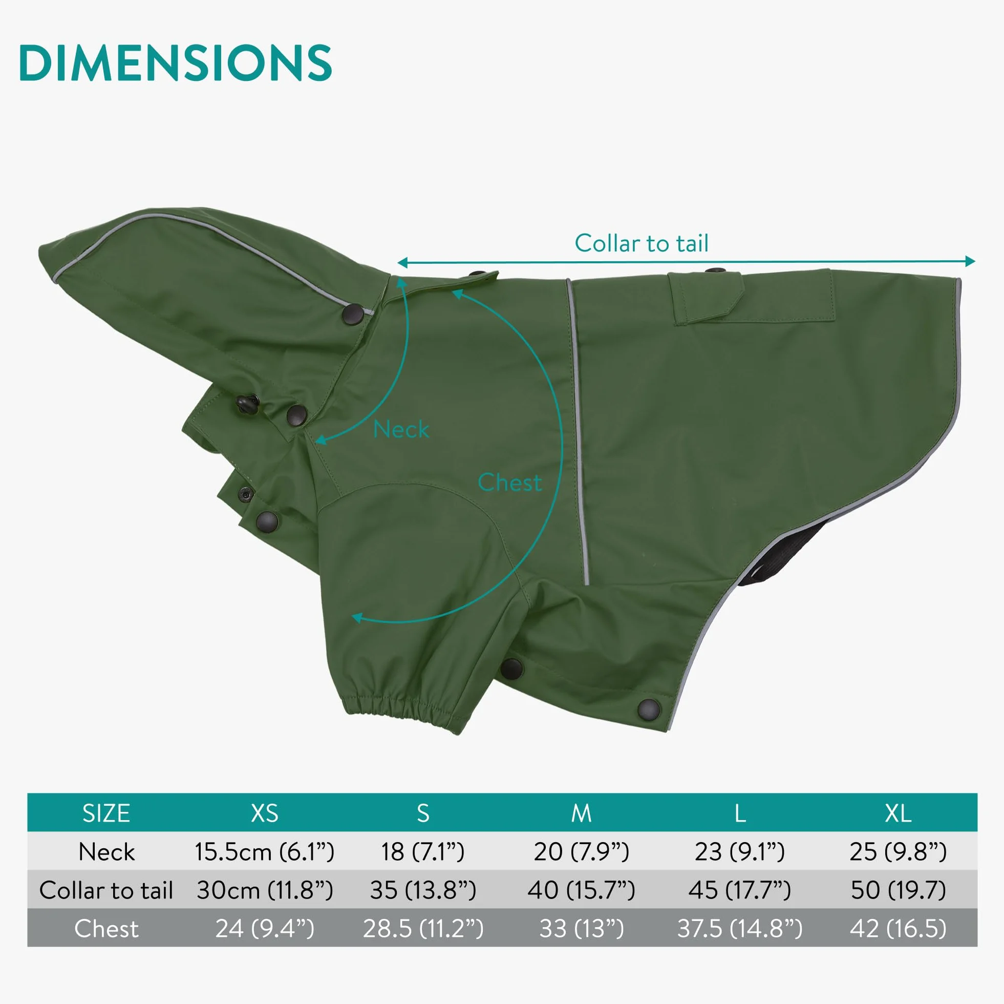 Navaris Manteau Impermeable pour Chien XS-XL Veste Cire Protection