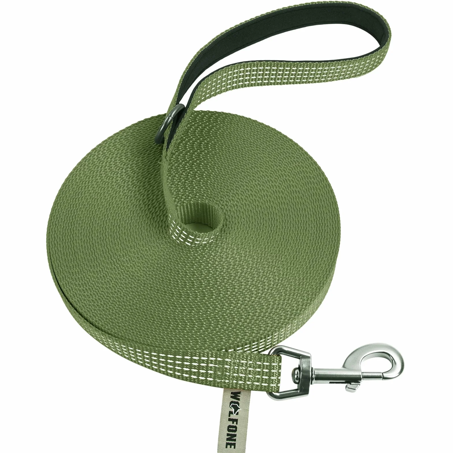 Wolfone Longe pour Chien 5 m Réfléchissante Dressage Plein Air Vert
