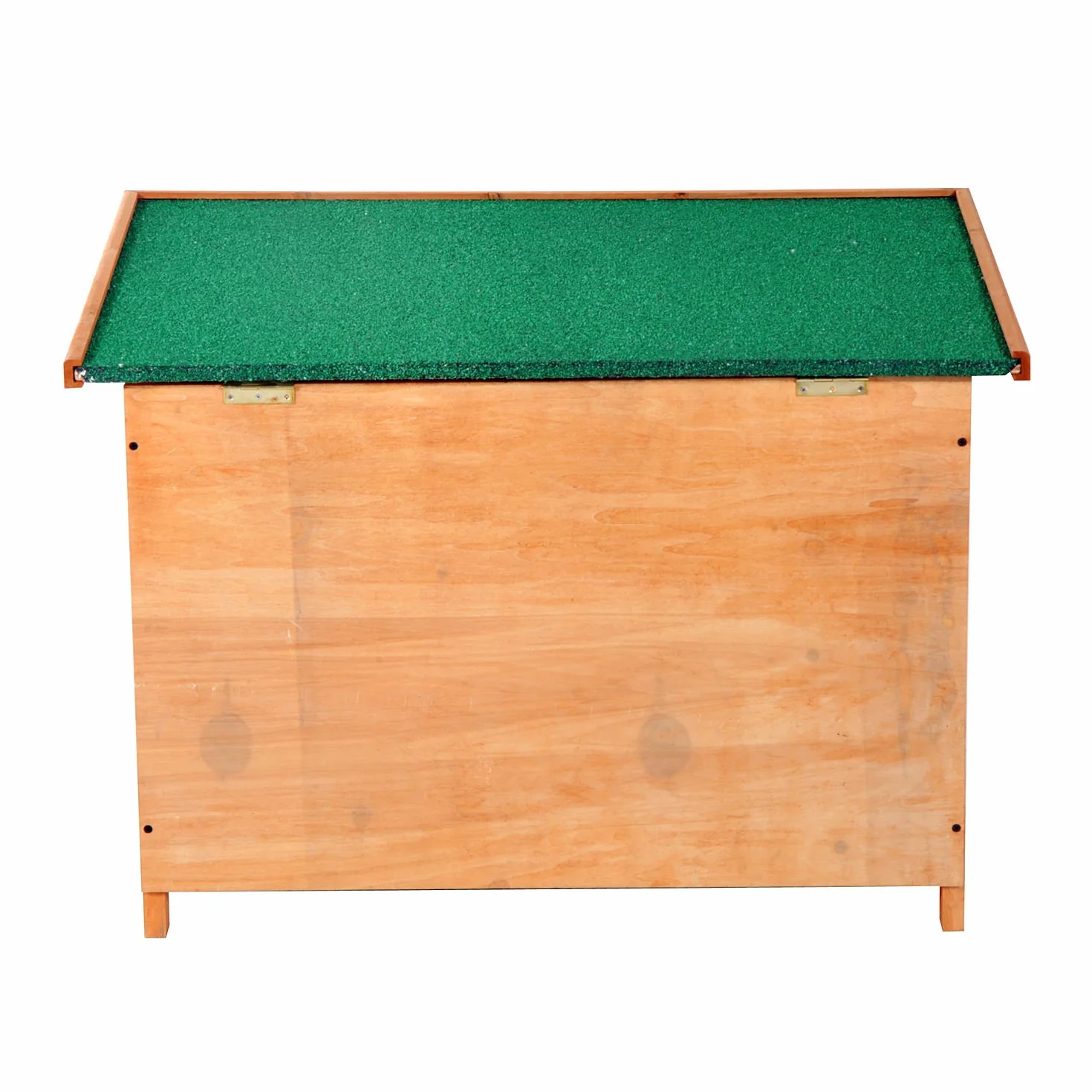 PawHut Niche pour Chien Chat en Bois sur Pied 85 x 58 x 58 cm pin Massif Marron Vert