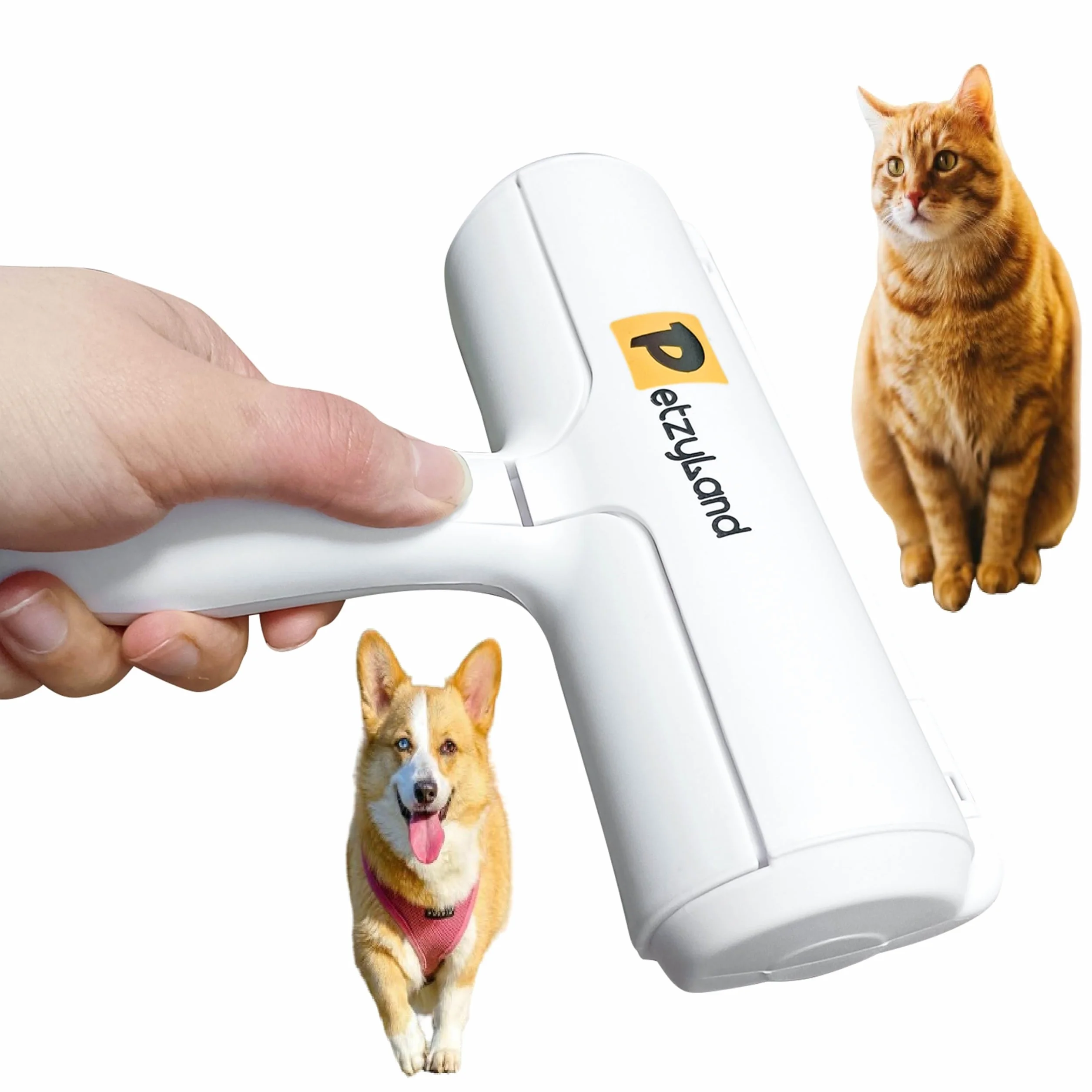 Brosse Anti-Poils Autonettoyante pour Chat et Chien - Rouleau Idéal pour Animaux