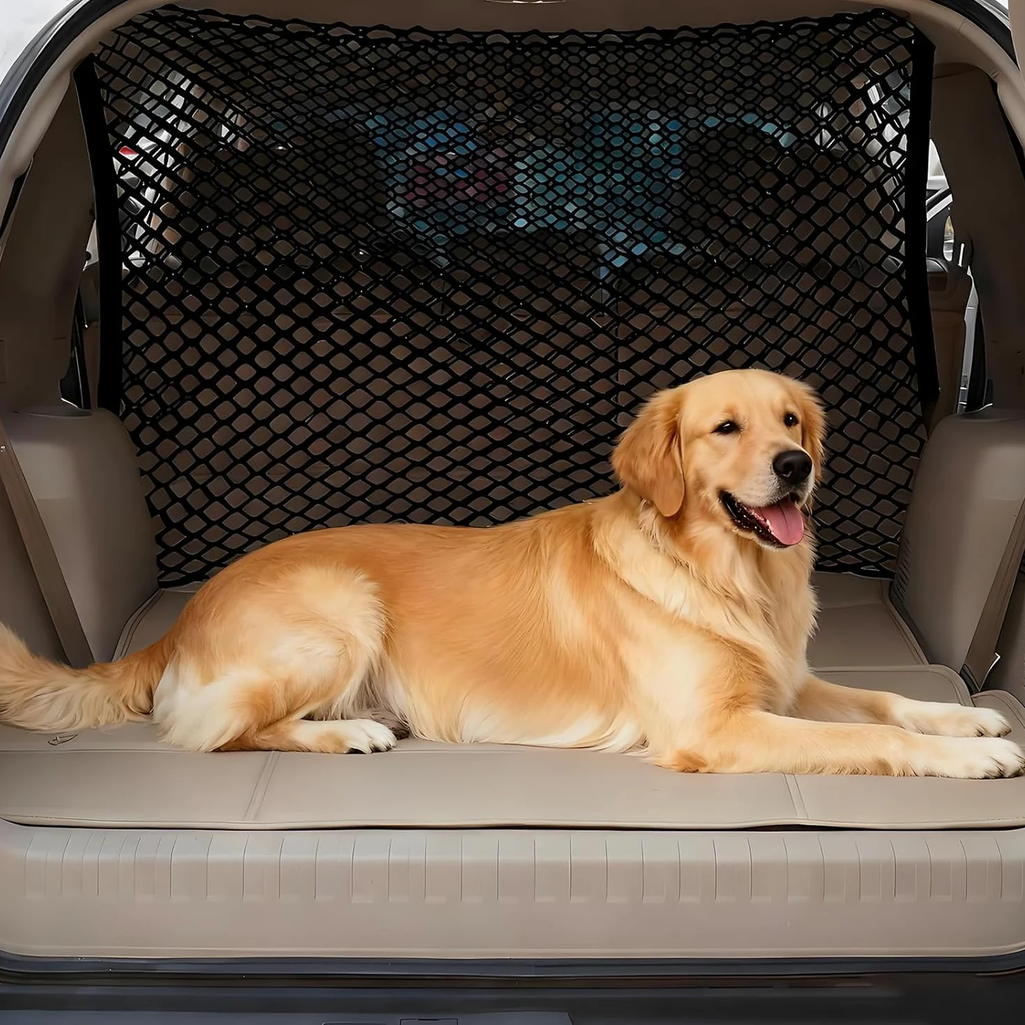 Grilles Pare Chien pour Dodge Journey 2009-2020, Grille pour Chiens pour Coffre, Couche Double Durable Grille Chien Voiture Filet pour Le SièGe ArrièRe