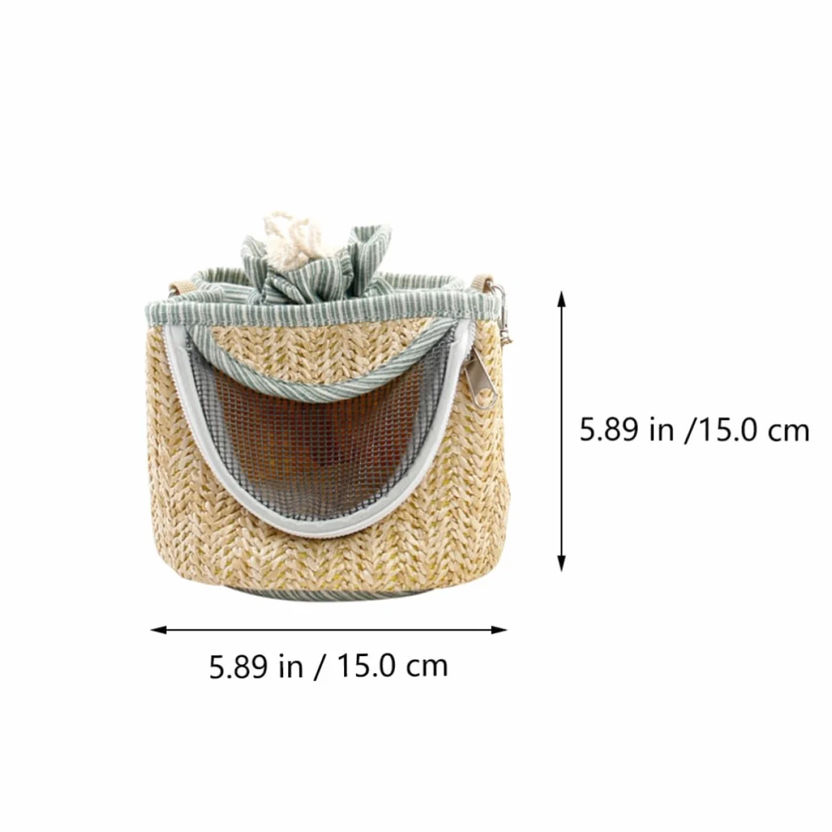 Garneck Transport Paquet pour Petits Animaux avec Fermeture Éclair en Paille Flanelle et Maille
