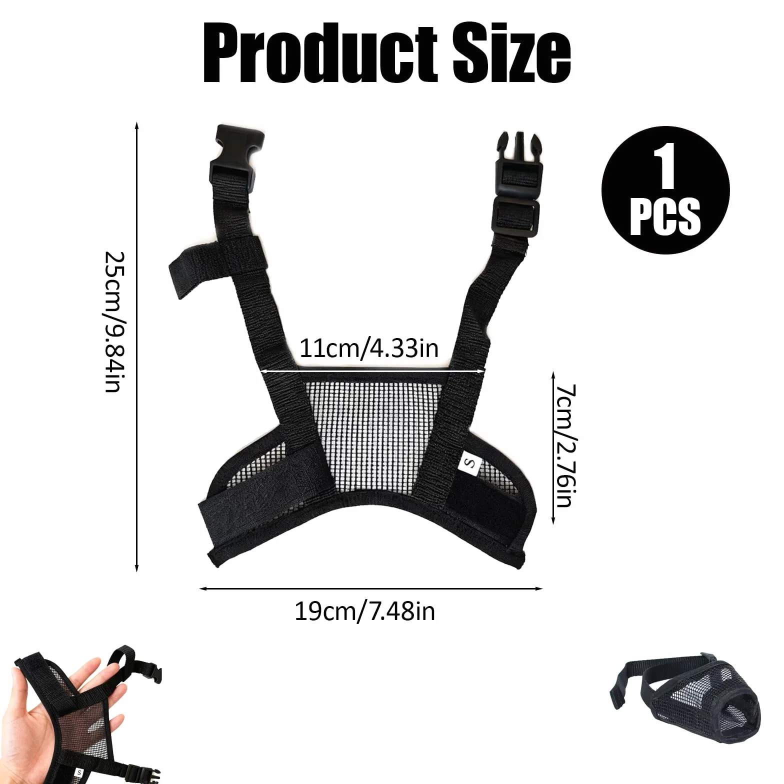 Muselières en Nylon pour Chiens pour Chien en Maille Douce Et Respirante Réglable pour Chiens De Petite Museliere Anti Aboiement pour Toilettage, Mordre Et Mastication S