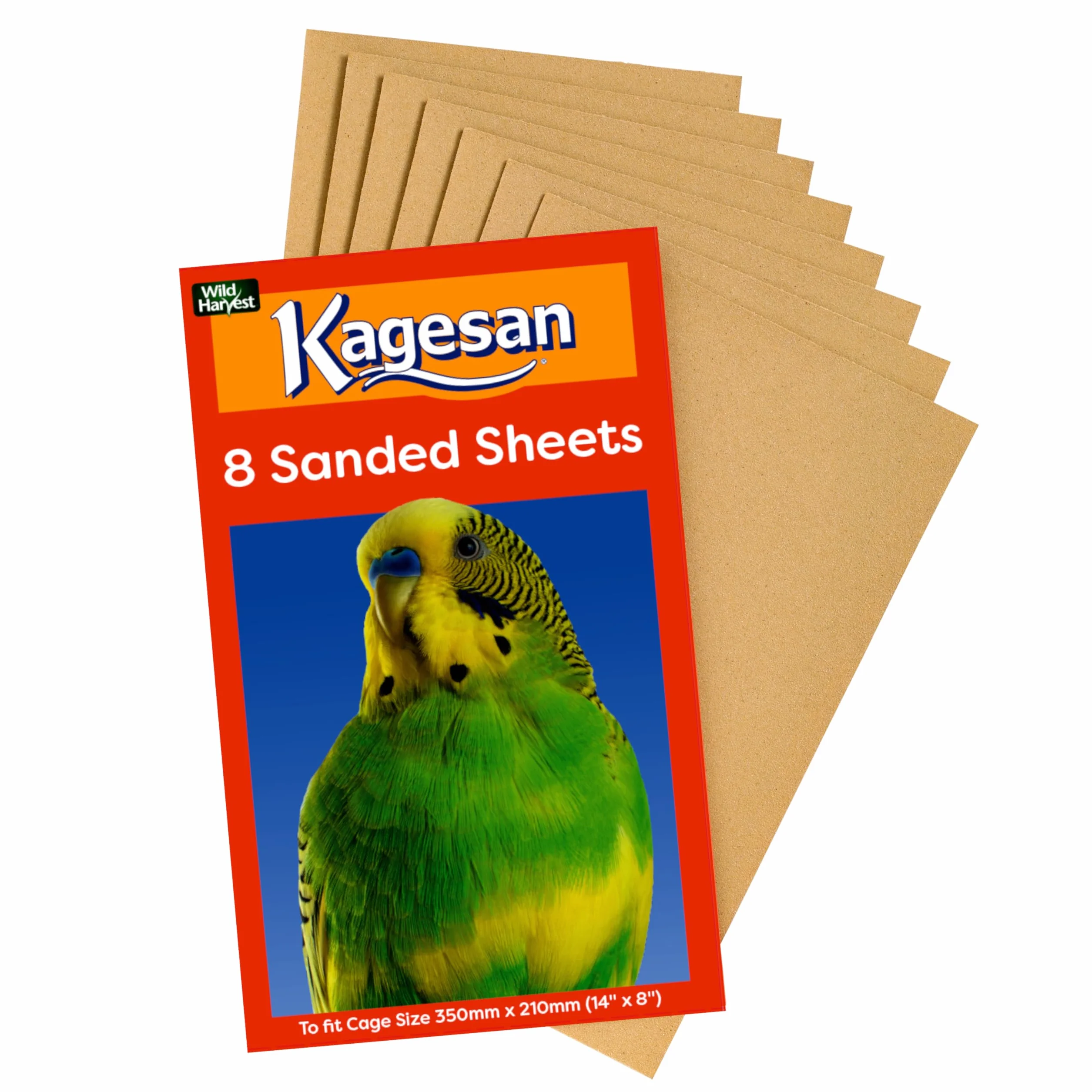 Feuilles de Sable pour Cages à Oiseaux 35 x 21 cm Boîte de 96