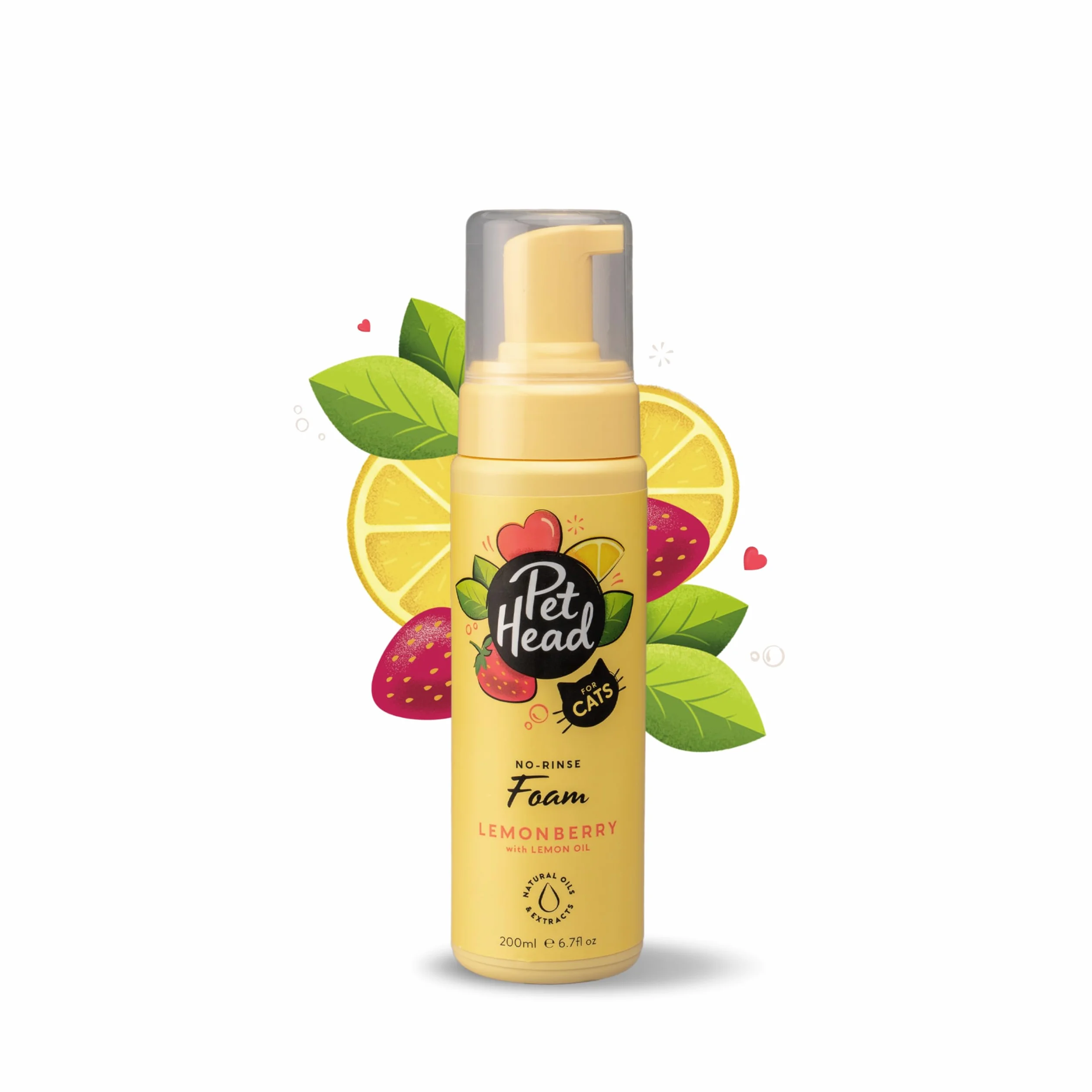 Pet Head Felin' Good Mousse sans rinçage pour Chats 200 ml Shampoing sec parfum fruité aloe vera