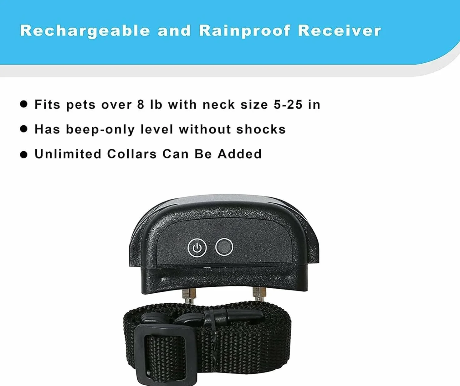 Clôture Électronique pour Chien Kit Complet Câble 300m Récepteur Étanche IP66 Collier Réglable