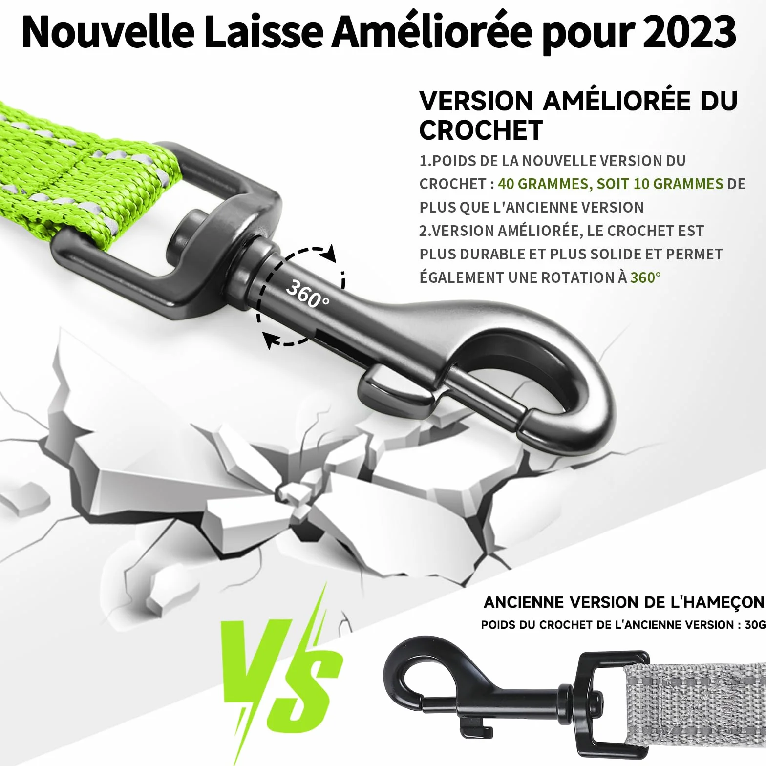 COMSLE Longe pour Chien Réfléchissante 3m 5m 10m 15m 20m avec Poignée Rembourrée