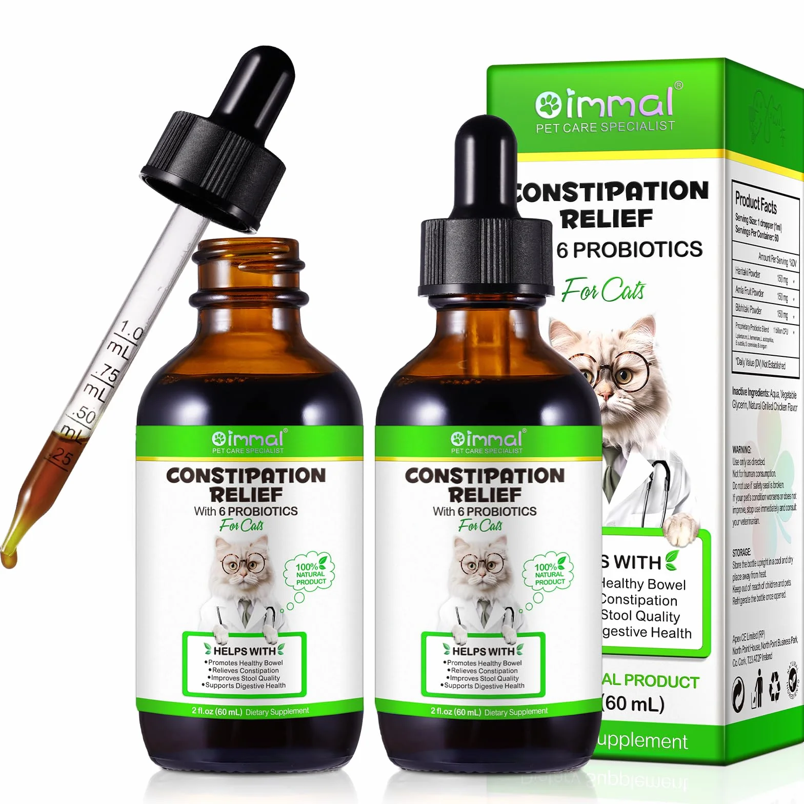 Soulagement Constipation Chats 60Ml Santé Digestive