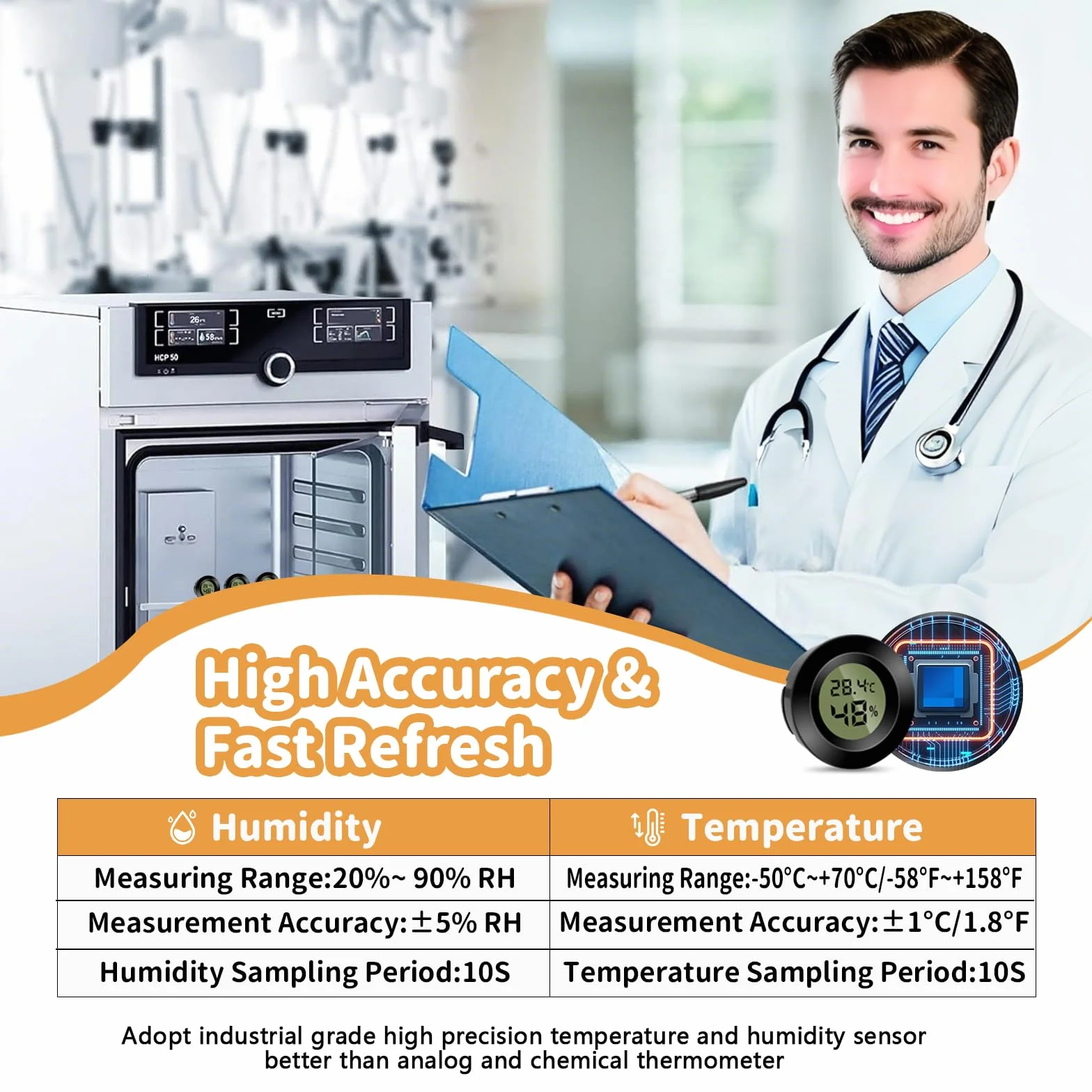 3PCS Hygromètre Numérique Thermomètre Intérieur Thermomètre D'ambiance Moniteur de Température et Humidimètre à Haute Précision Capteur Humidité Température pour Terrasse/Jardin/Maison/Cave