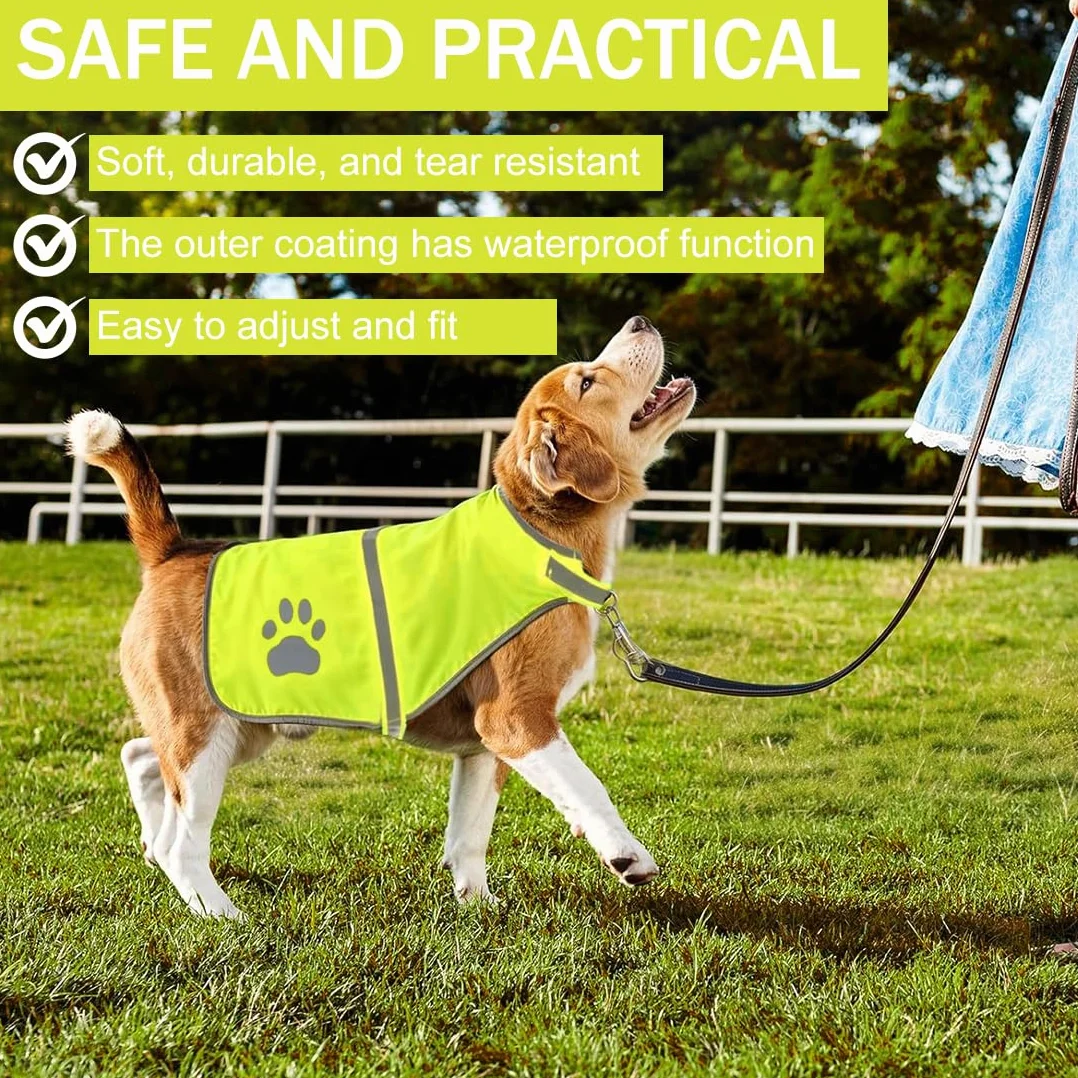 Gilets de sécurité réfléchissants haute visibilité pour chien imperméable taille M