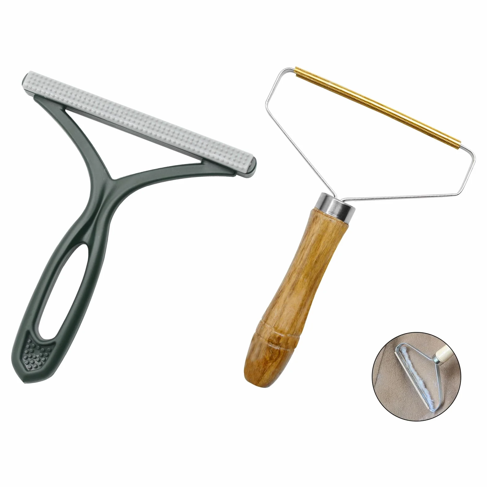 Pumuky Manual Pile Razor 2pcs Ramasse Poils Coupe Brosse Anti Poils Chien Chat Animaux Portable Lint Remover