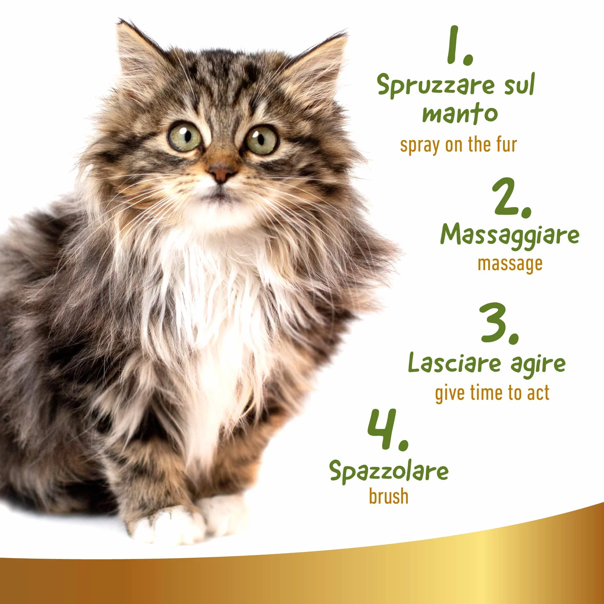 Démêlant Chat Poils Longs Linea 101 Spray 500ml Vegan Soin sans Rinçage Tous Types de Pelage