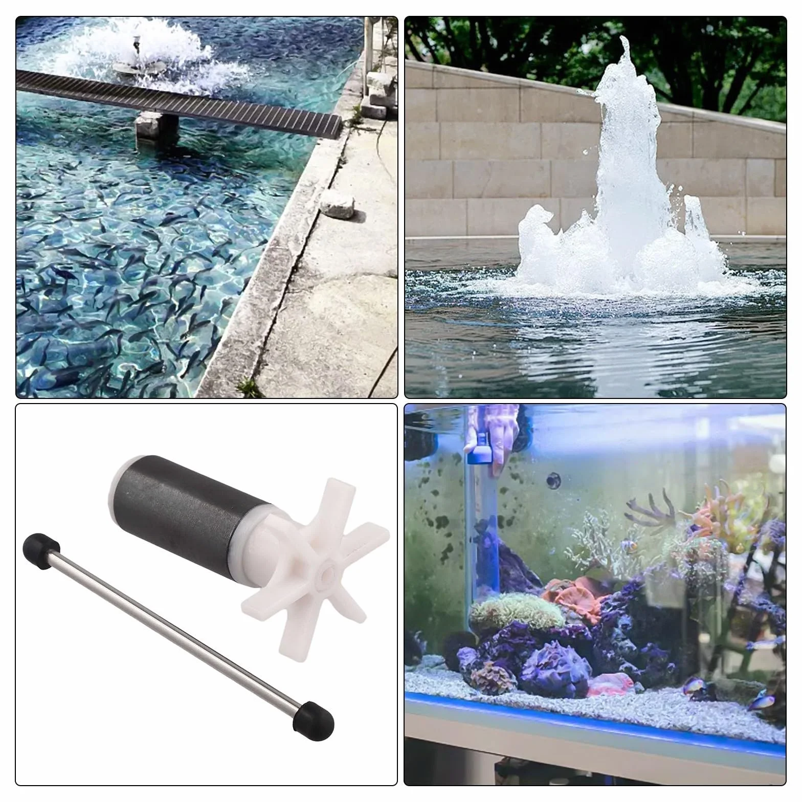Direct Water Kit de pour rotor de turbine à eau complète E2 More Fix 2 m Pompe à eau, filtre de pompe submersible avec kit de joint gratuit