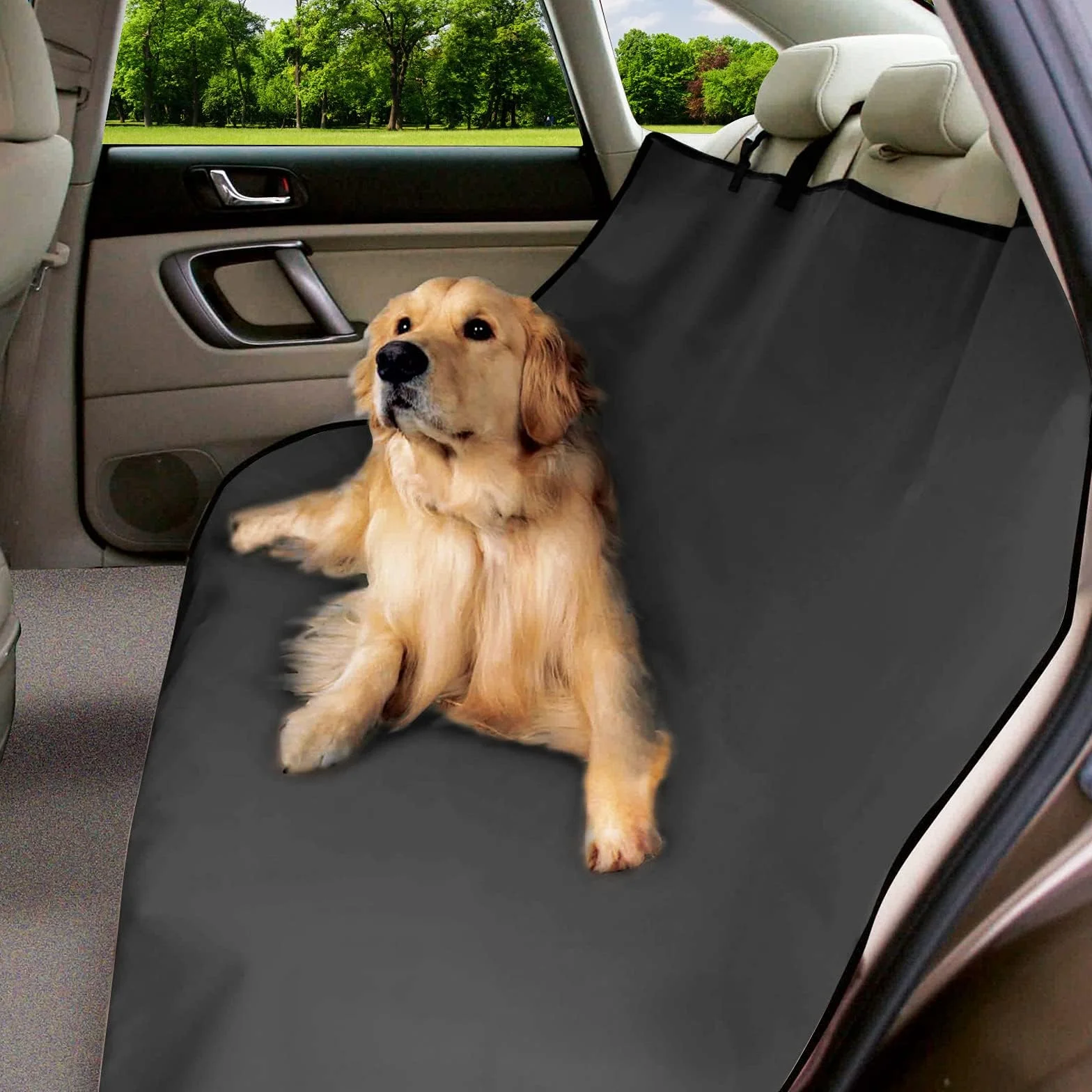 Housses de Siège de Voiture pour Chien 145x125 cm Protecteur Siège Arrière Imperméable Antidérapant