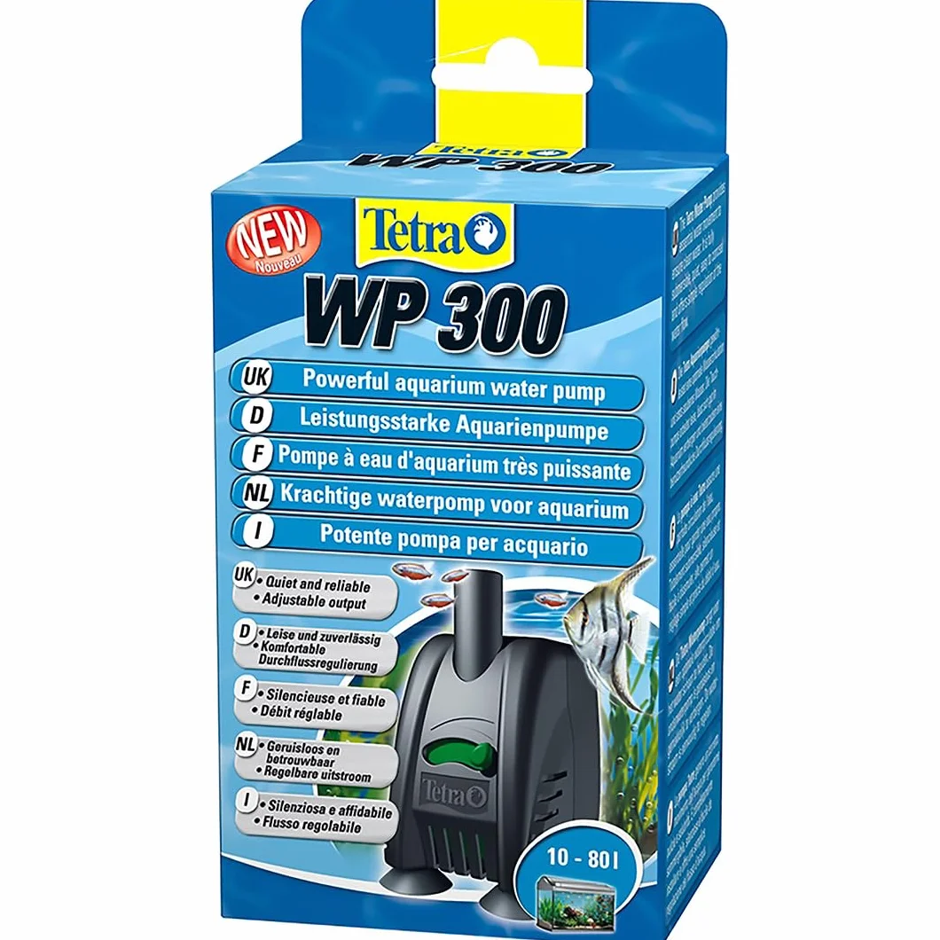 TETRA WP300 Pompe à Eau pour Aquarium 10-80L Silencieuse Débit Réglable