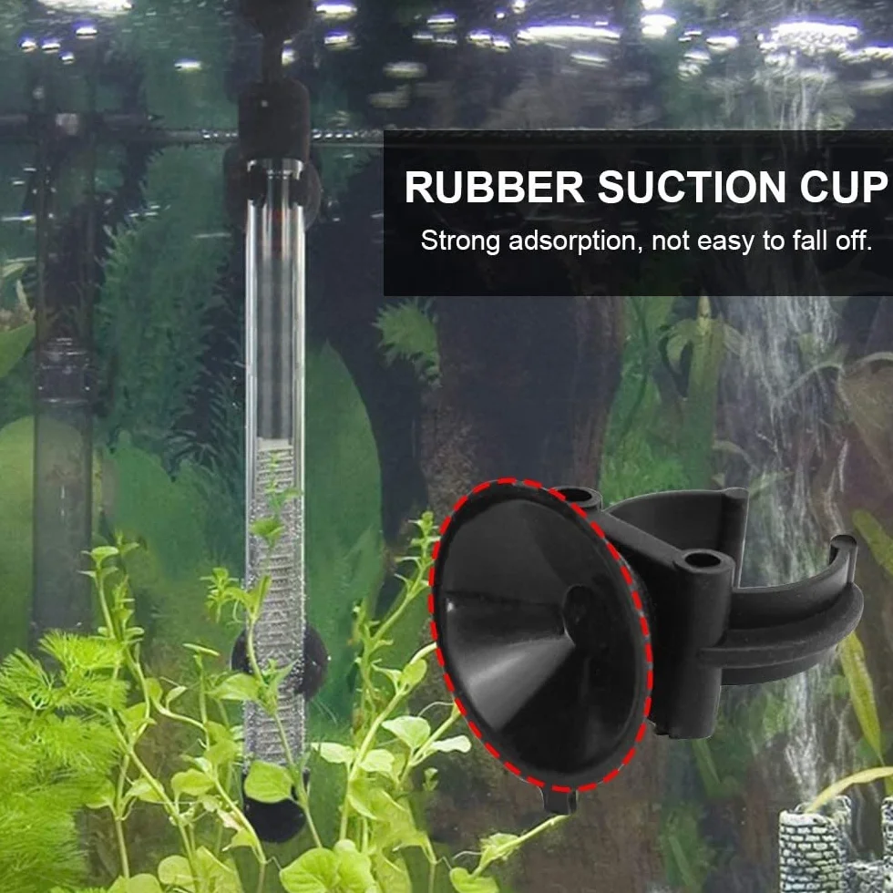 DONGKER 10 PCS Ventouses Chauffantes pour Aquarium, Lampe de Plongée Ventouse Gel de Silice Ventouse avec Clips pour Fish Tank