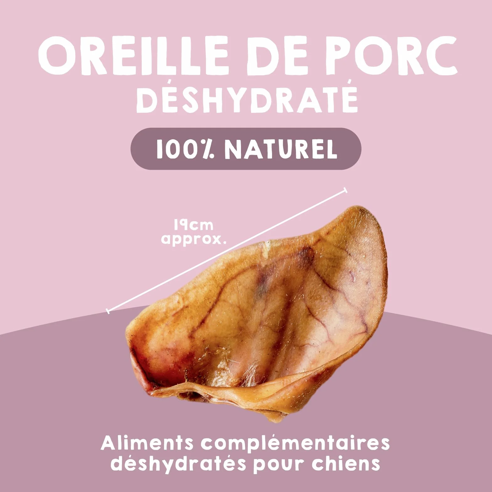 MAIKAI Lot Oreilles de Porc Séchées - Friandises Naturelles à Mâcher pour Chiens Riche en Protéines + sans Additifs Complément Alimentaire Idéal Barf