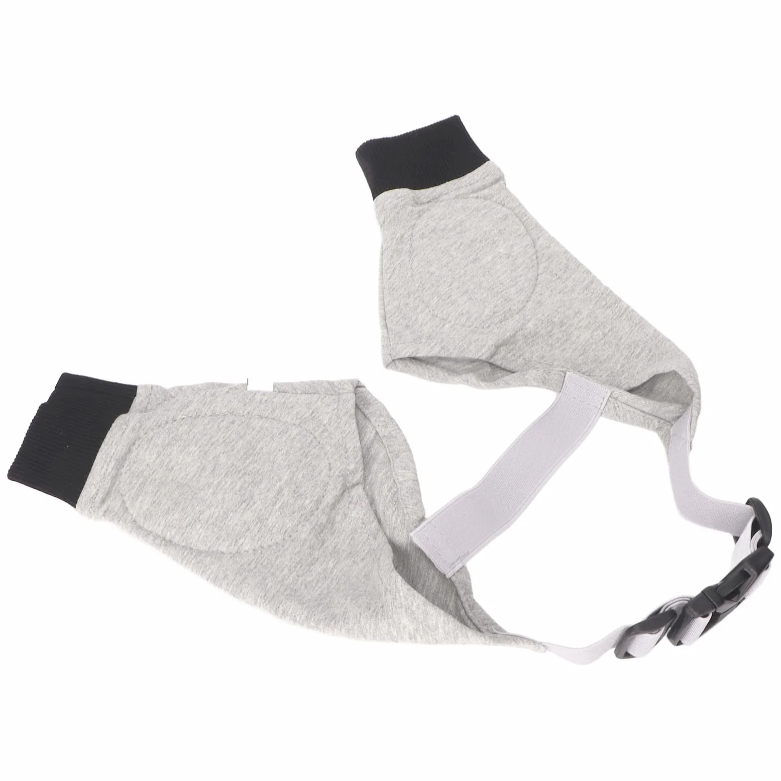 Protège-coude Chien Respirant Réglable Chauffant Articulations Manchon Jambe Avant Coton Polyester Gris Noir L