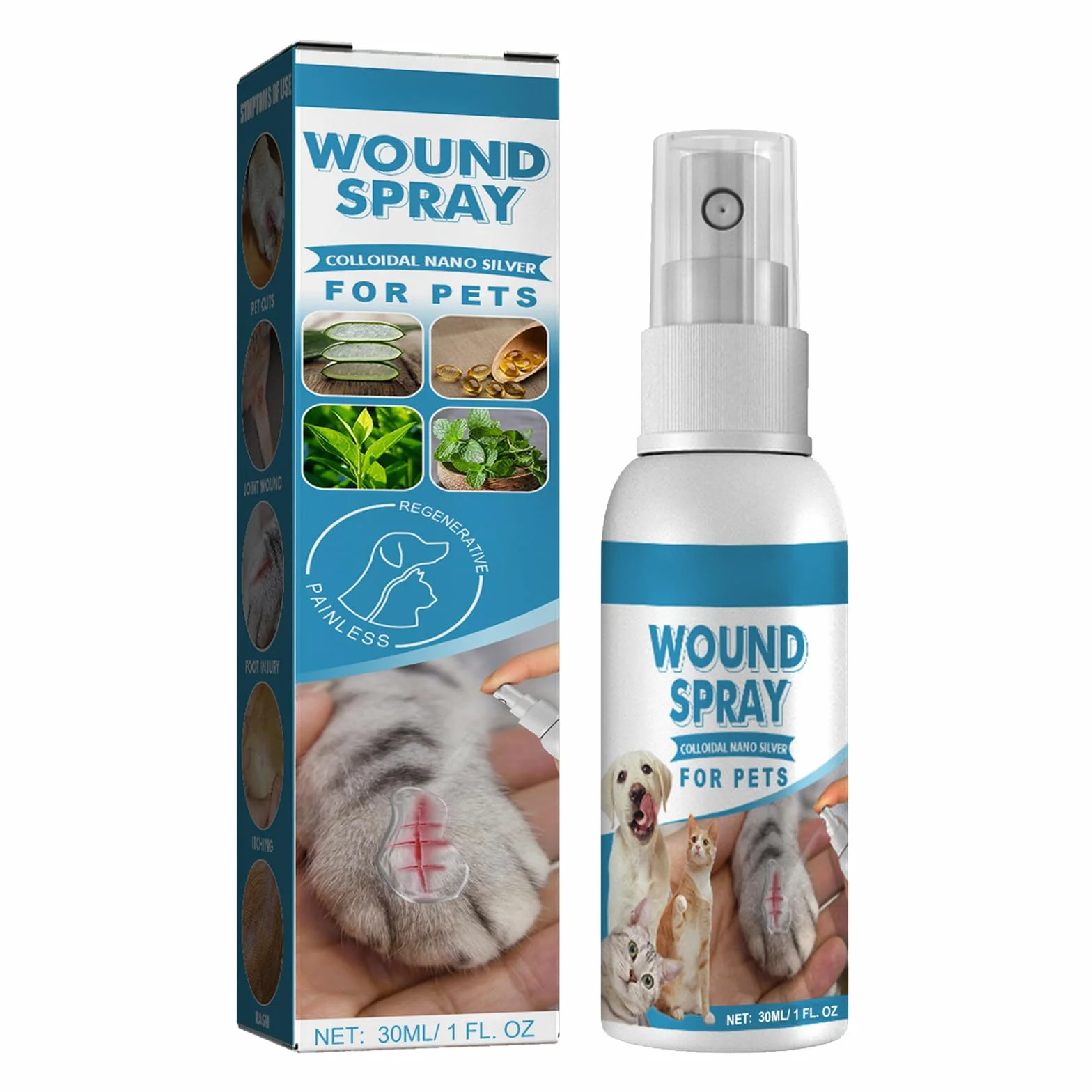 Pansement Liquide Transparent Imperméable pour Chiens et Chats - Spray de Guérison pour Animaux