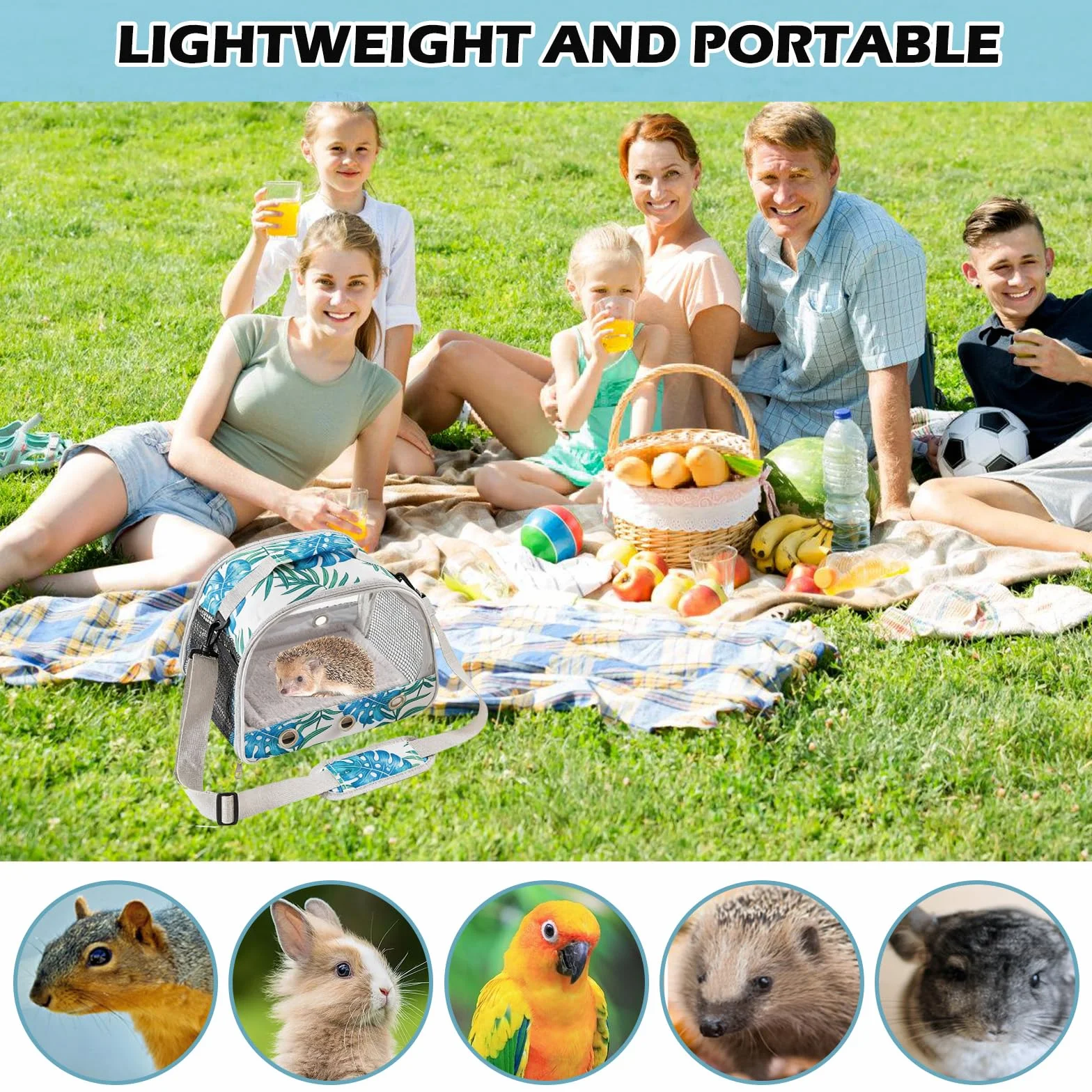Sac de transport pour animal de compagnie avec coussin, ouverture latérale, pour chat et cochon d'Inde