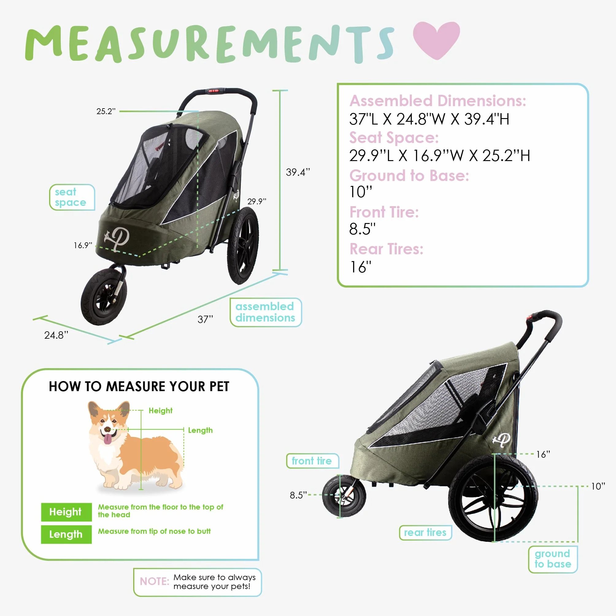 Breeze Black | Remorque de vélo de Luxe pour Chien | Jogger de Grande Taille | Pliage à Une Main | Pneus pneumatiques | Housse de Pluie Incluse | Pompe à Pneu | Adaptateur de vélo