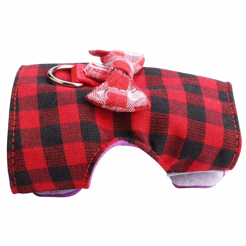 GOTOTOP Lot de 2 Harnais pour Petit Animal de Compagnie avec Nœud Papillon et Décor de Cloche, Gilet Rembourré sans Tirer, Harnais et Laisse pour Cochon d'Inde pour Furet, Rats, Iguane, Hamster