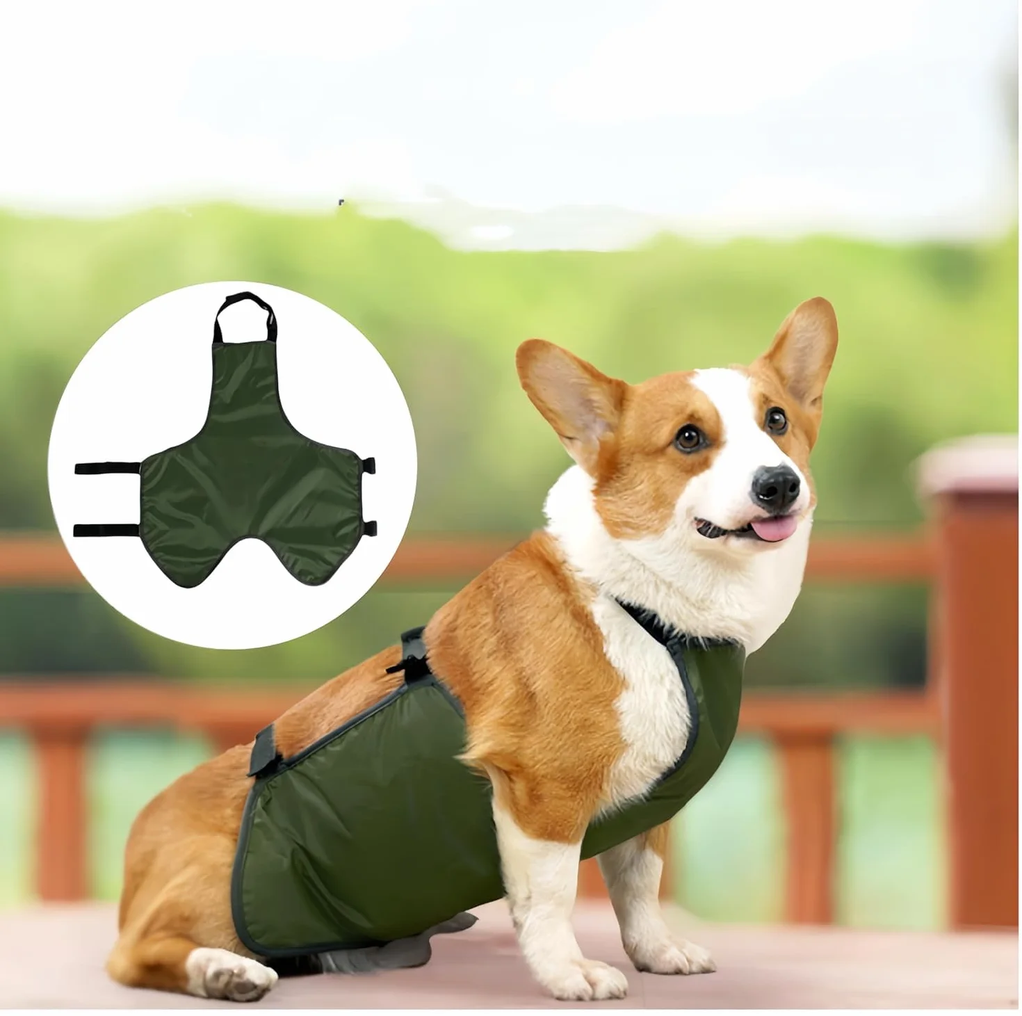 Gilet Rafraîchissant pour Chien, Protection Ventre, Bandeau Transpirable