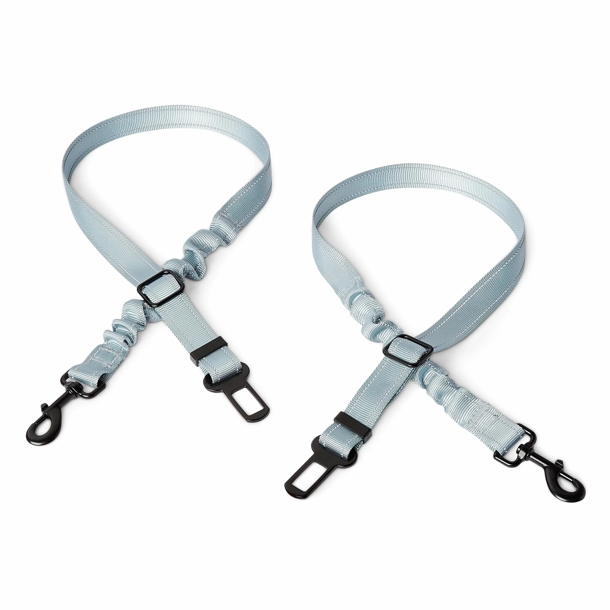 Amazon Basics Harnais de Voiture Ajustable pour Chien, Ceinture de Sécurité 67cm, Bol de Voyage Pliable 13x5,5cm, Noir/Bleu/Orange