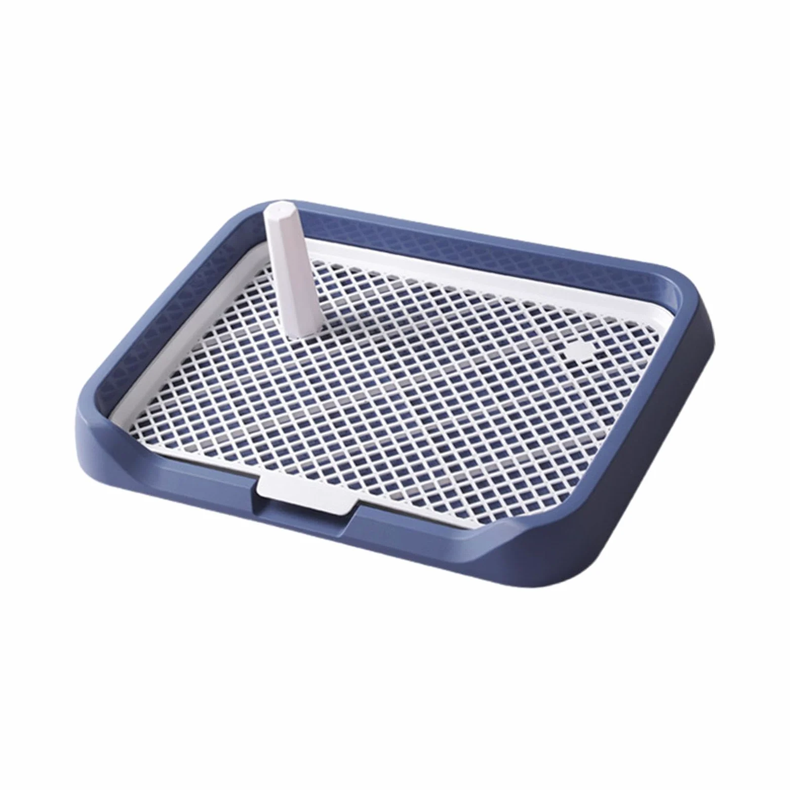 Plateau d'apprentissage de La Propreté pour Chien, Urinoir Portable, 46 X 35 X 5 Cm, Porte-Tapis, Bleu