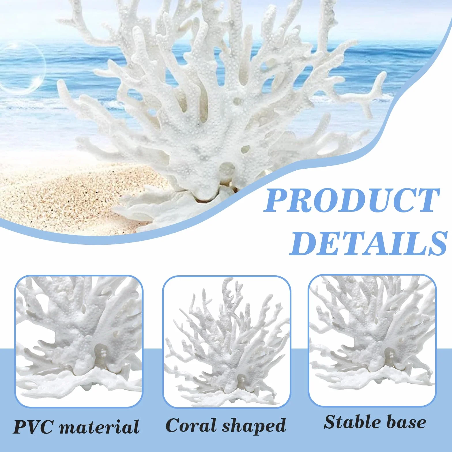 Simulation Corail Decoration Aquarium Poissons Cachette Artificielle Plante pour Animaux de Compagnie