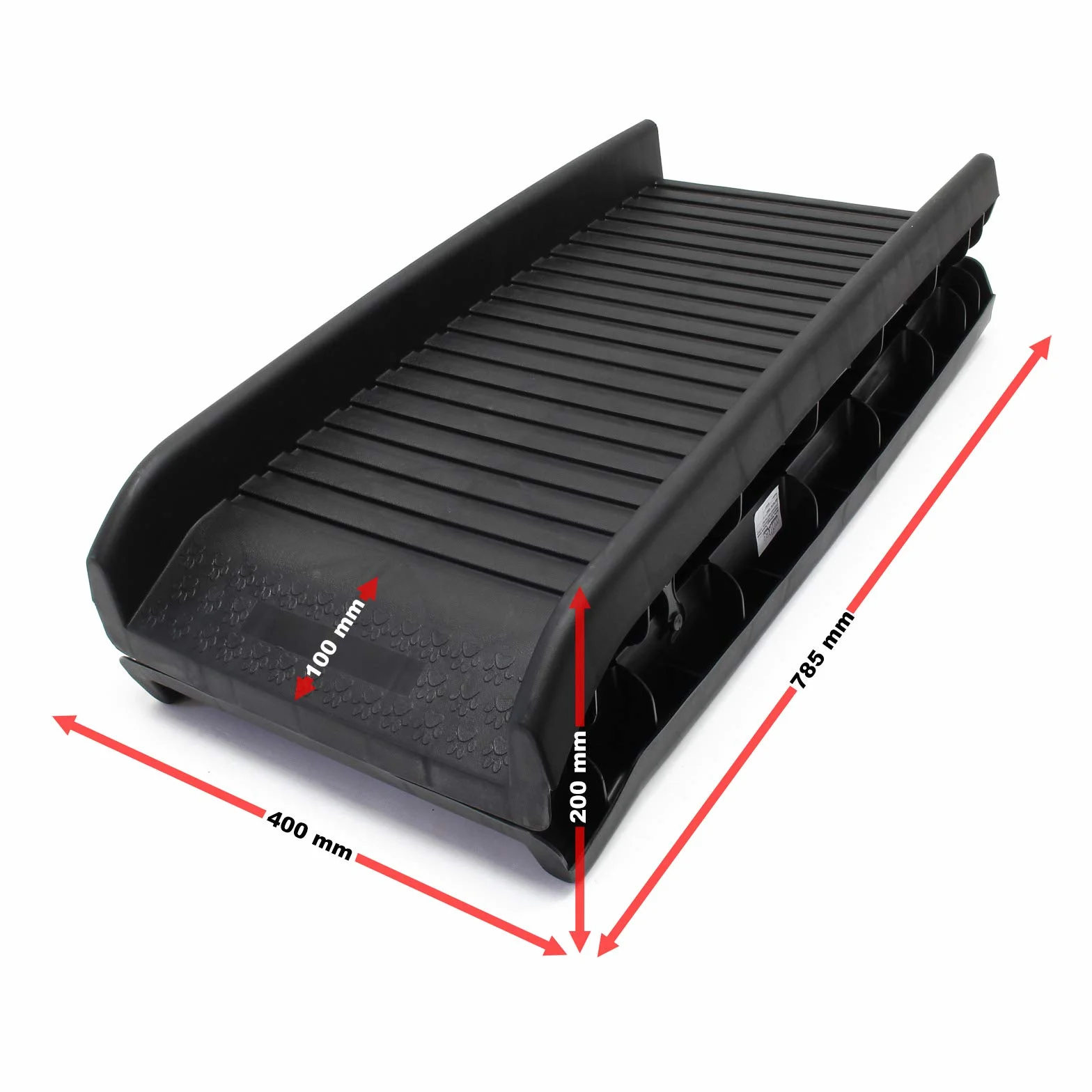 Wiltec Rampe d'accès pour Chien 1560 x 400 x 100 mm 90 kg Pliable Plastique Antidérapante