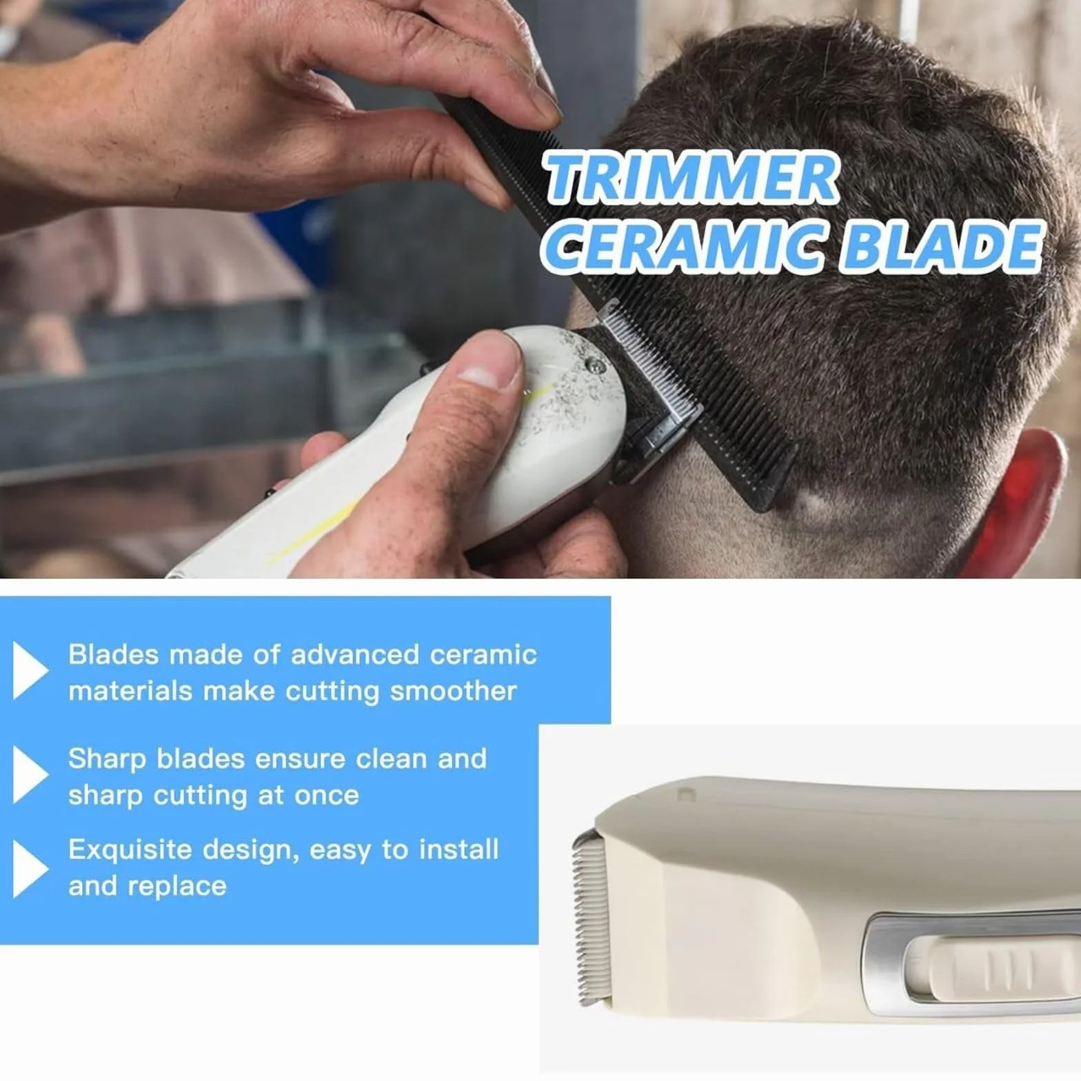 Lames de rechange en céramique pour tondeuse Oster A5 - Lot de 3