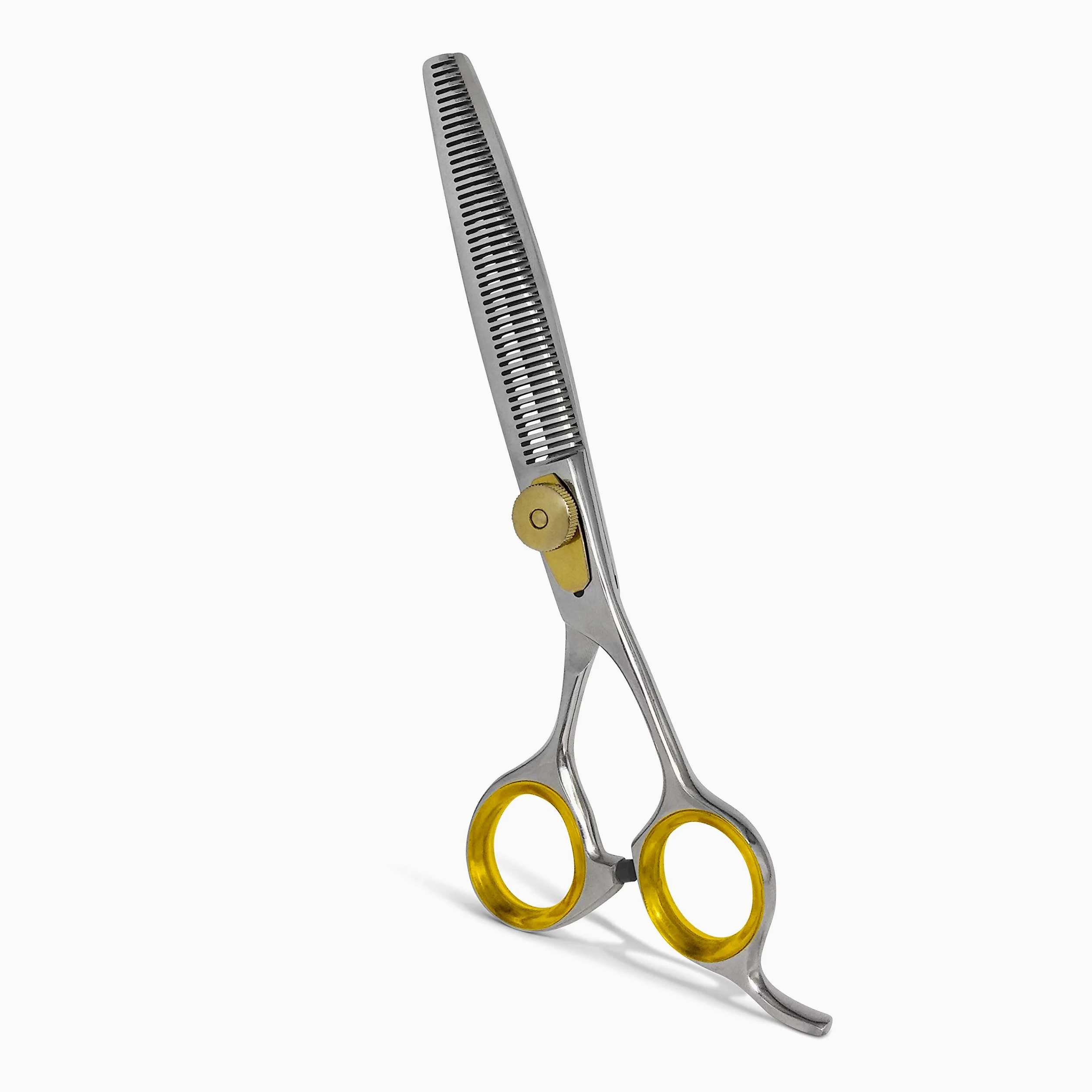 Sharf Ciseaux à effiler Gold Touch - 17,8 cm - 46 dents - Ciseaux de toilettage professionnels pour chien - Pointe fine - Ciseaux à effiler japonais en acier inoxydable 440 C