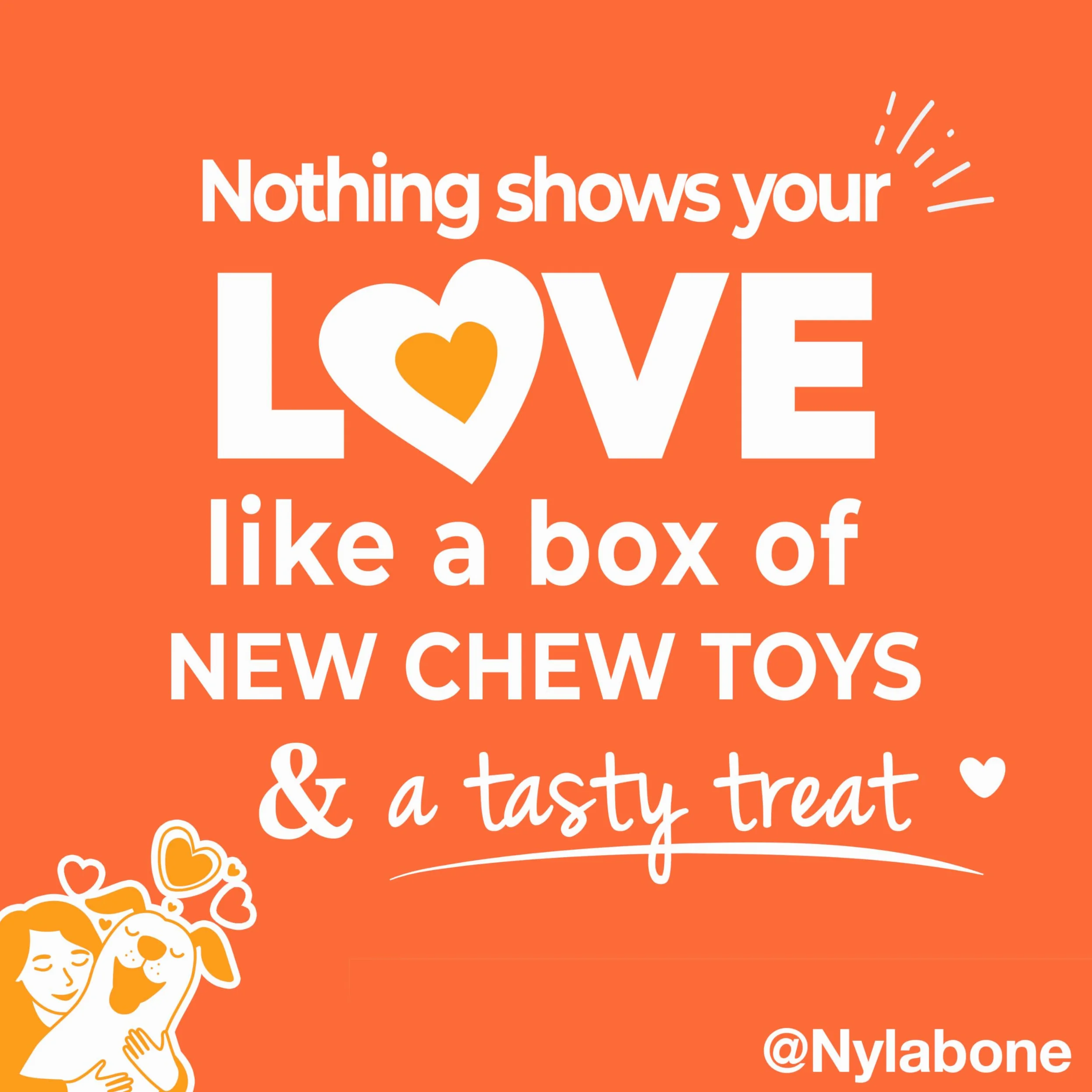 Nylabone Coffret Cadeau de Vacances pour Chiens de Grande Taille, Comprend 3 Jouets à mâcher Solides et 1 friandise pour Chien, Cadeaux pour Chiens, Grand/géant (4 pièces)