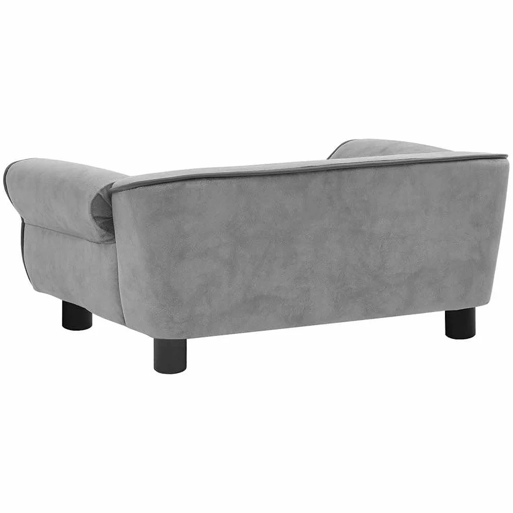 Canapé pour chien Gris 72x45x30 cm Peluche