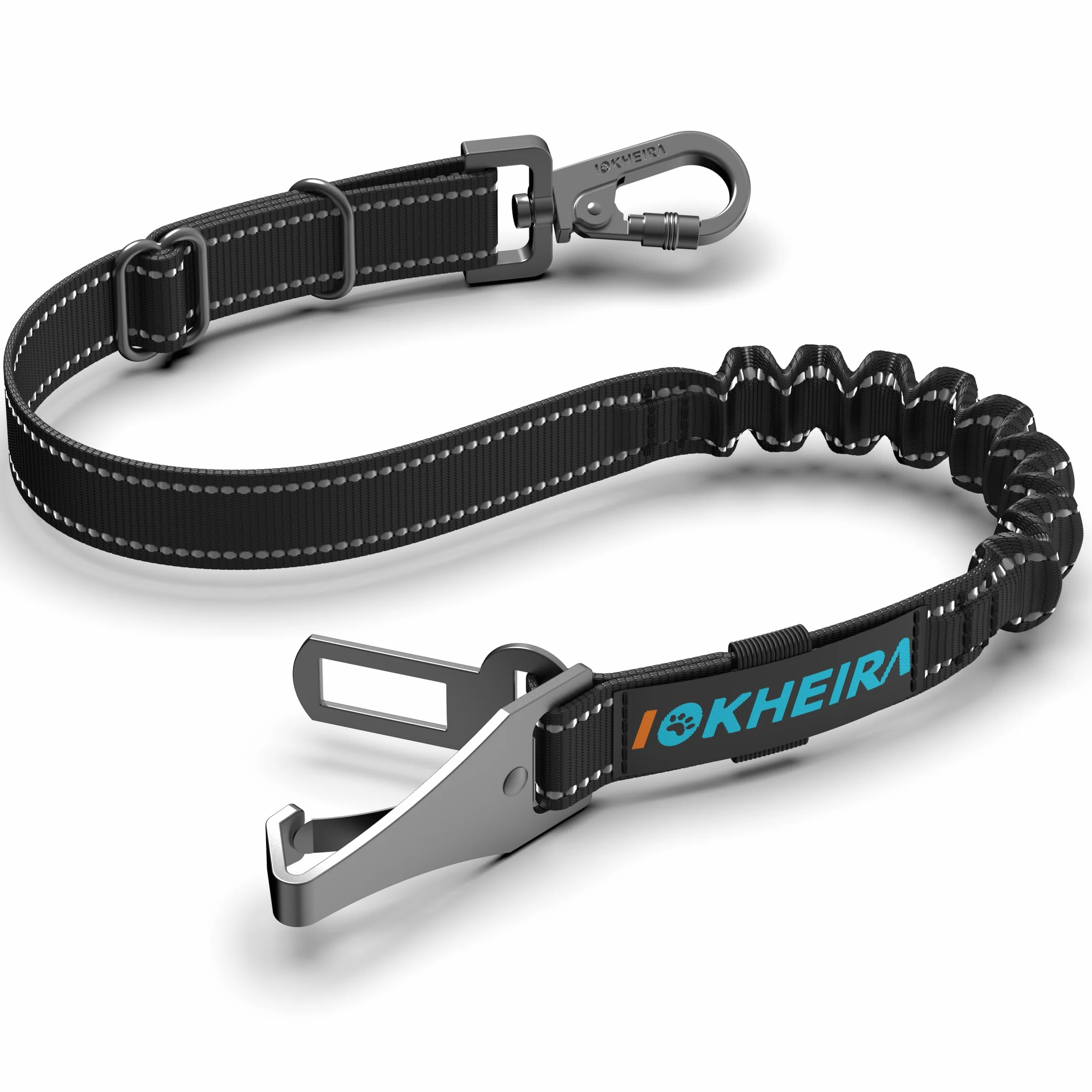 IOKHEIRA ceinture sécurité chien absorption d'énergie harnais LATCH ISOFIX