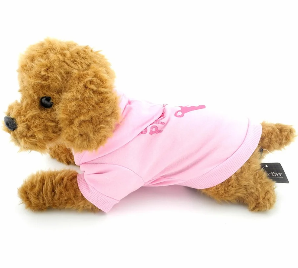 Sweat à capuche pour petit chien rose taille XS chihuahua yorkshire caniche
