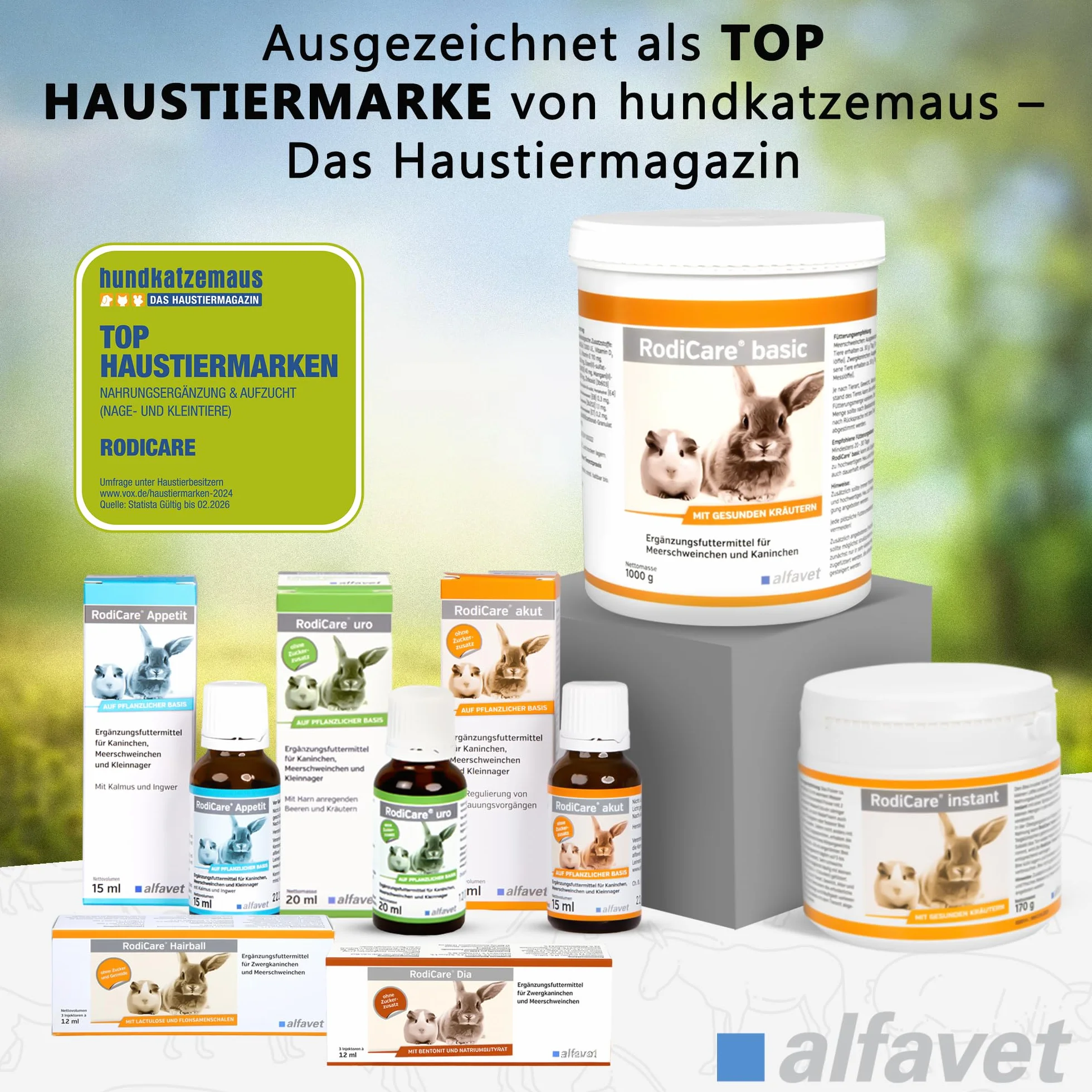 alfavet RodiCare Senior Complément Alimentaire pour Lapins Cochons d'Inde Petits Rongeurs Ginseng Ginkgo Aubépine 20 ML