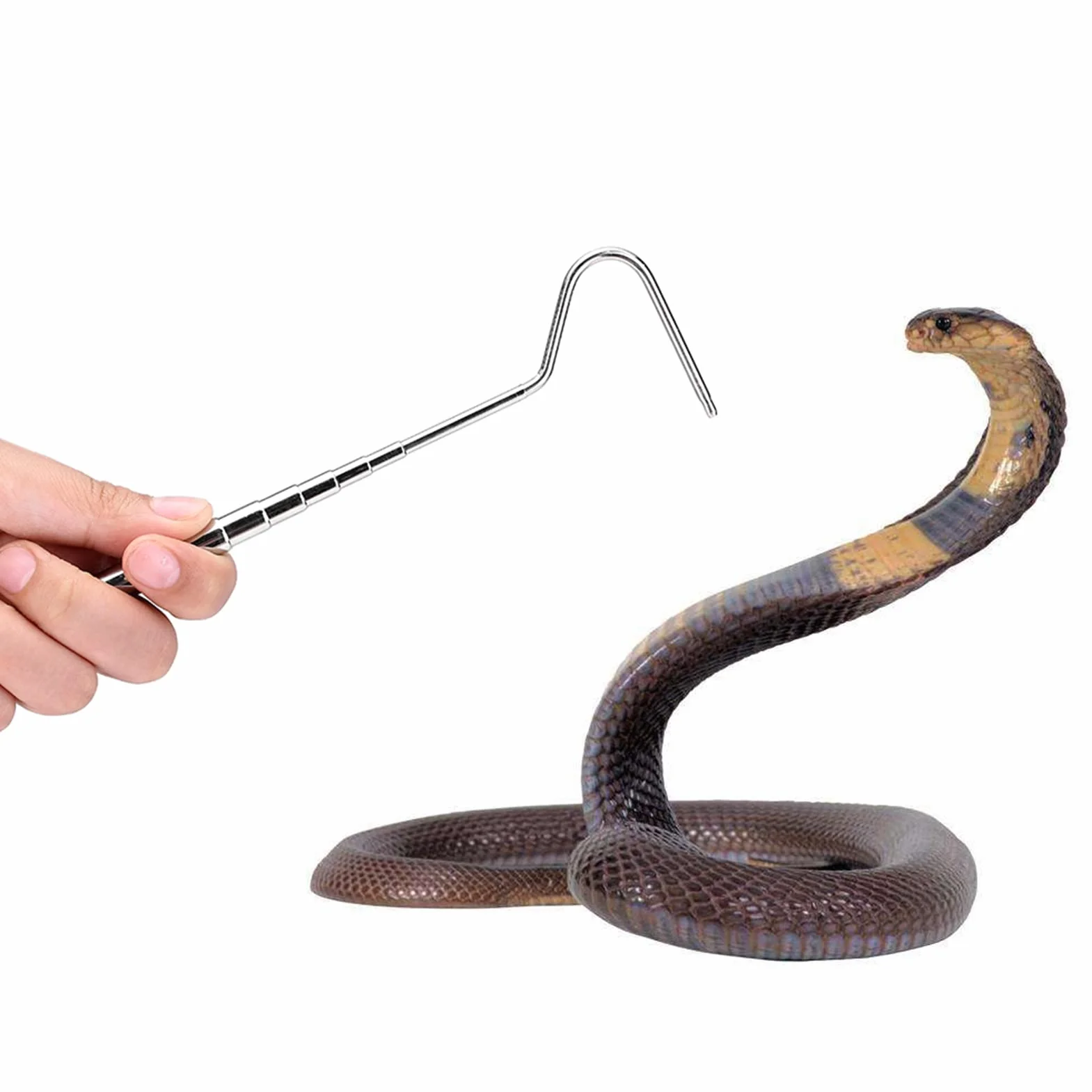 Pince à Serpent télescopique Extensible en Acier Inoxydable Portable, Outil de Capture de Serpent