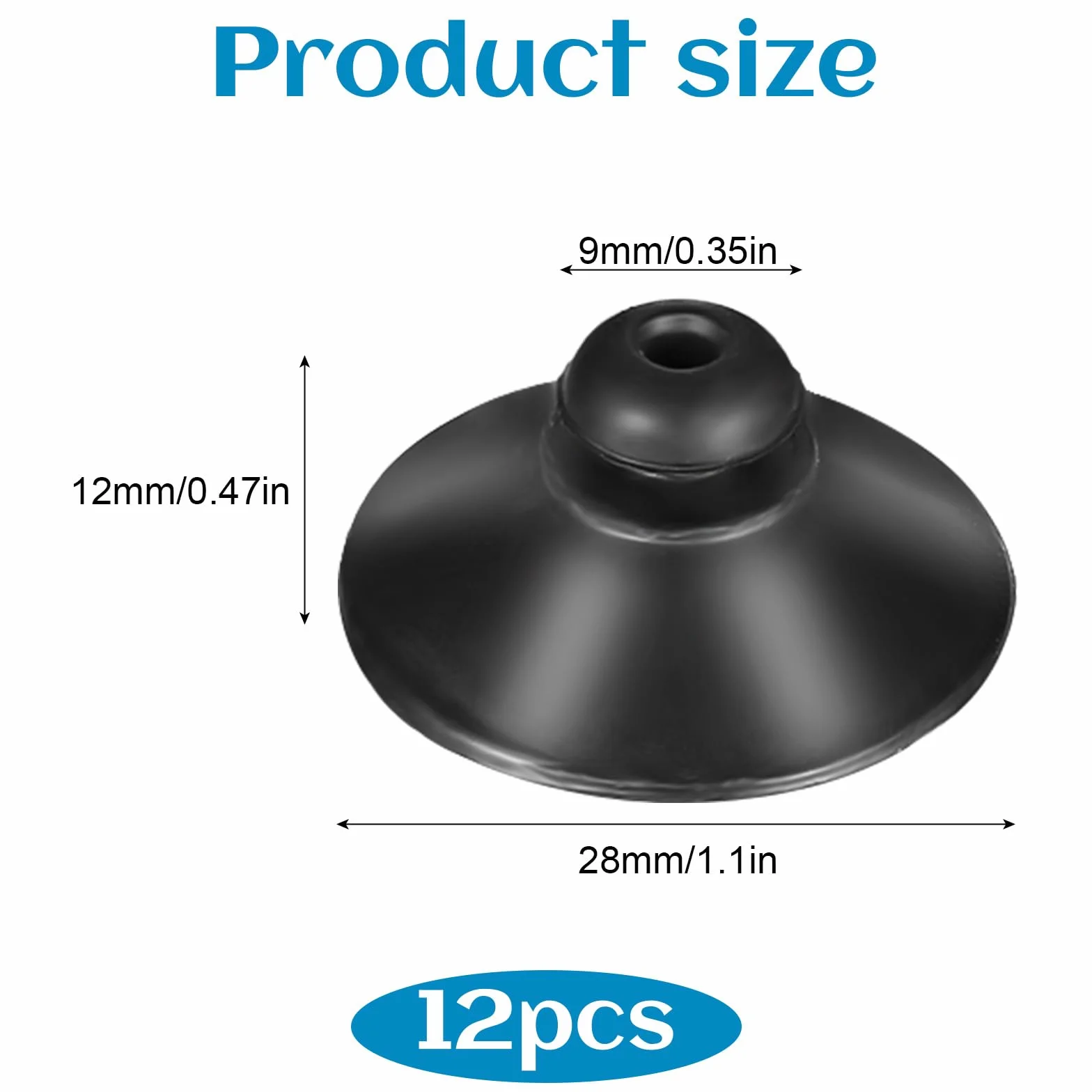 Lot de 12 ventouses en caoutchouc noir pour pompe d'aquarium, ventouses en verre pour tube de ligne aérienne, décoration d'aquarium