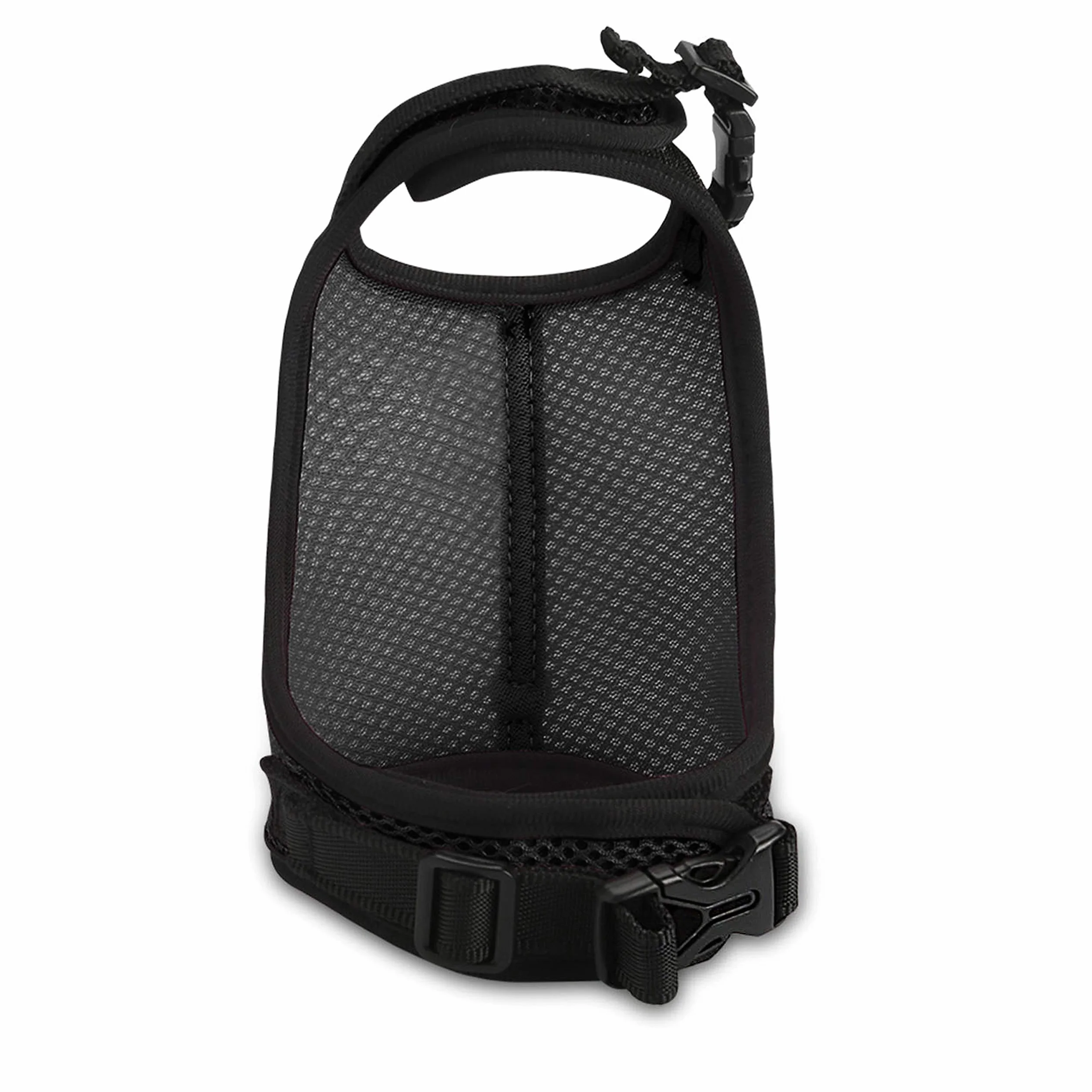 HAPPY HACHI Harnais pour Lapins Cochons d'Inde Petits Animaux avec Laisse Élastique Gilet Souple pour Promenade (L, Noir)