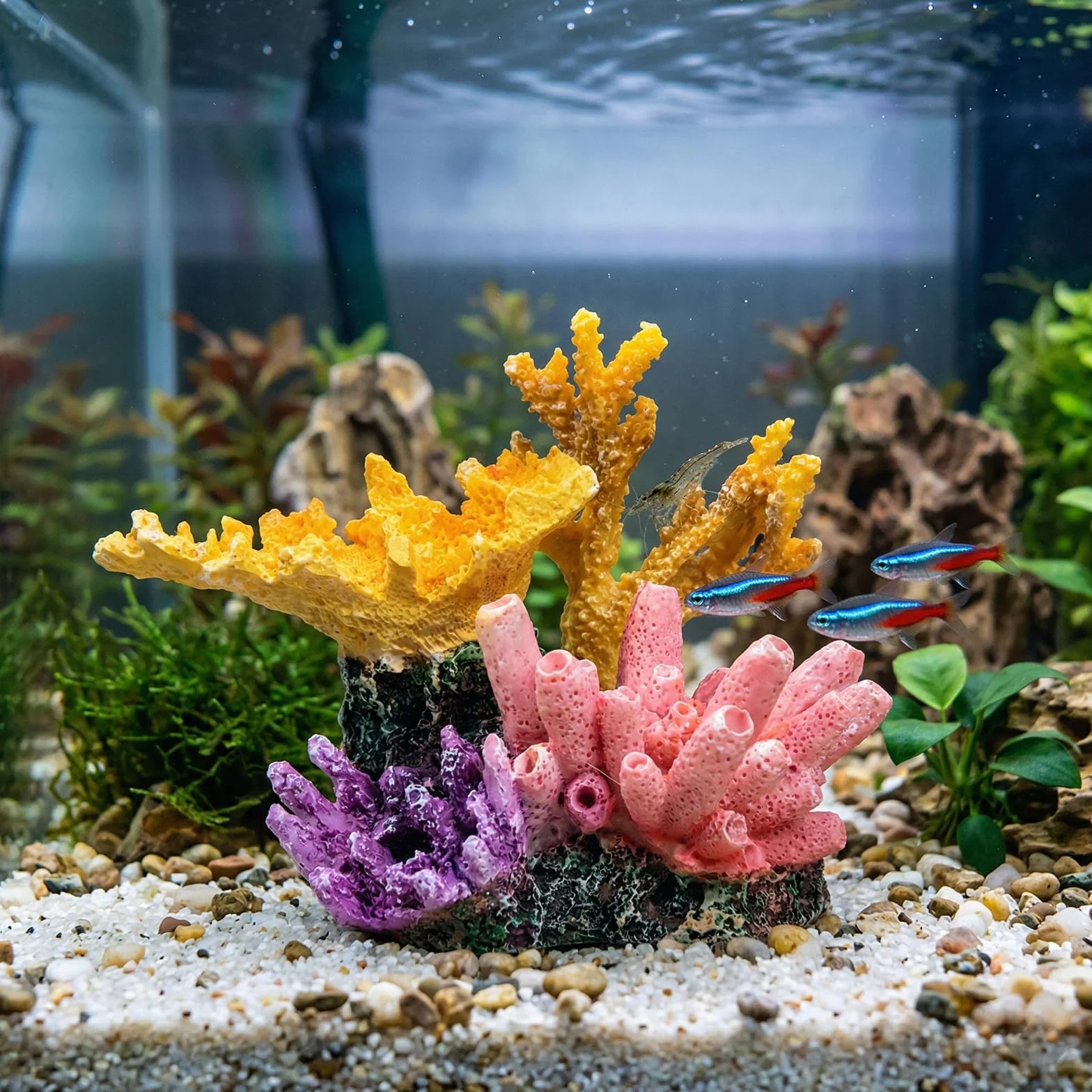 Ornements de Récifs Coralliens Artificiels en Résine pour Aquarium, Décoration Micro Modèle